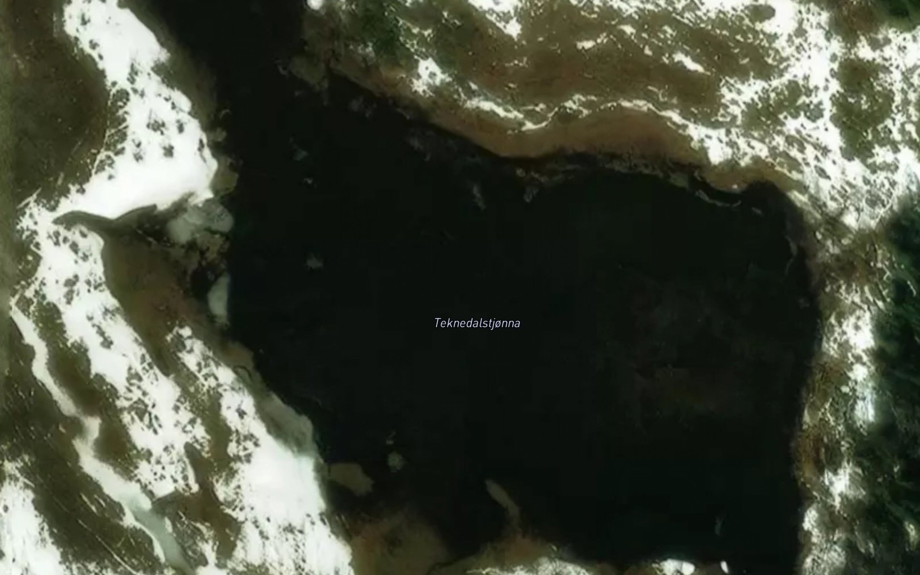 Satellite map of the Teknedalstjonna