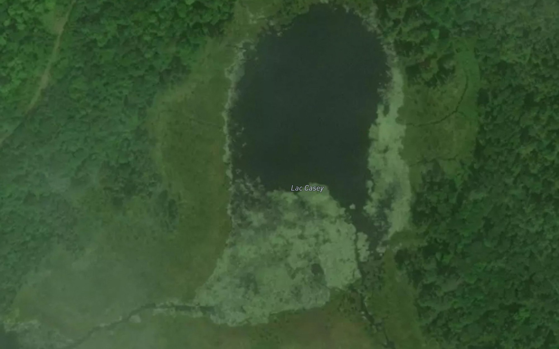 Satellite map of the Lac Casey