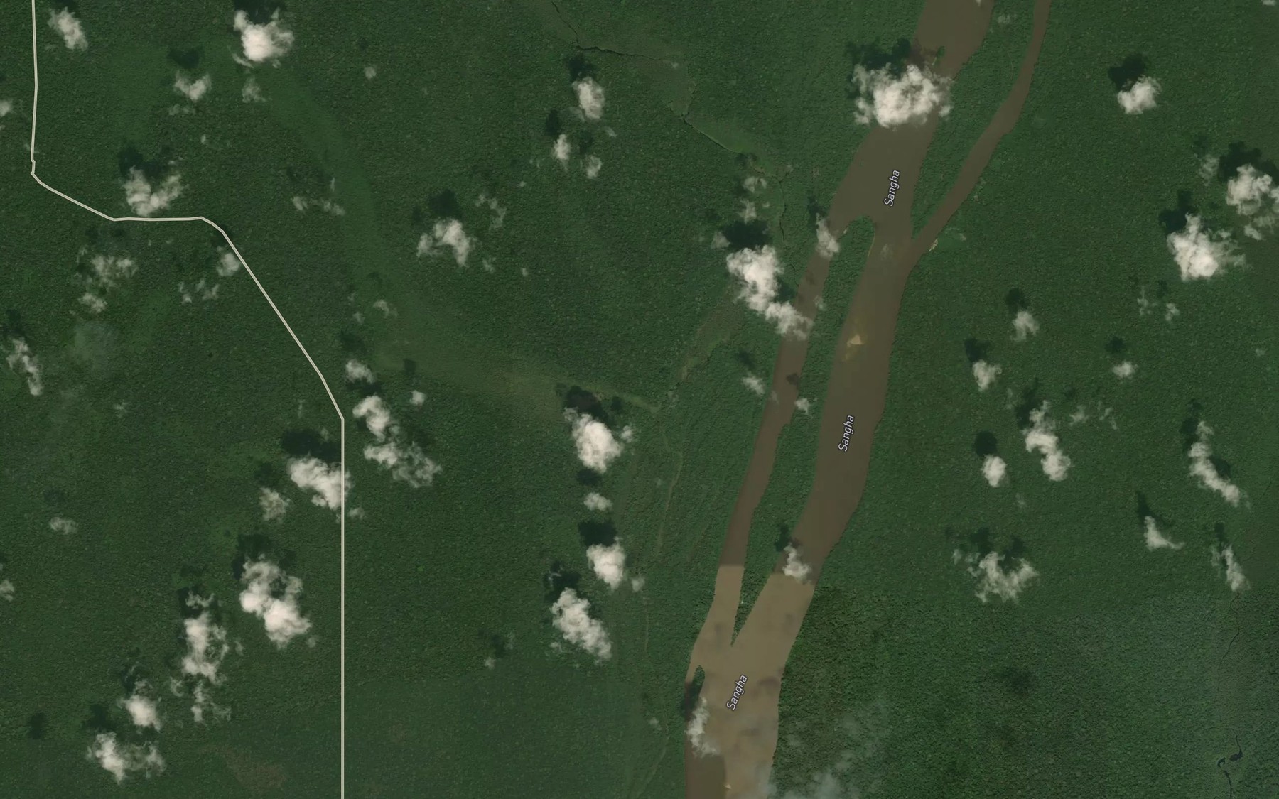 Satellite map of the Djoubou