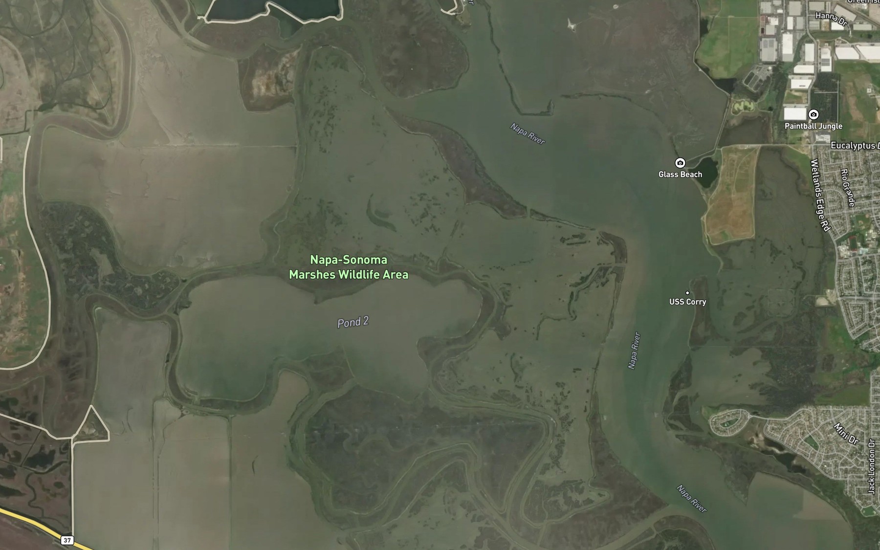 Satellite map of the China Slough