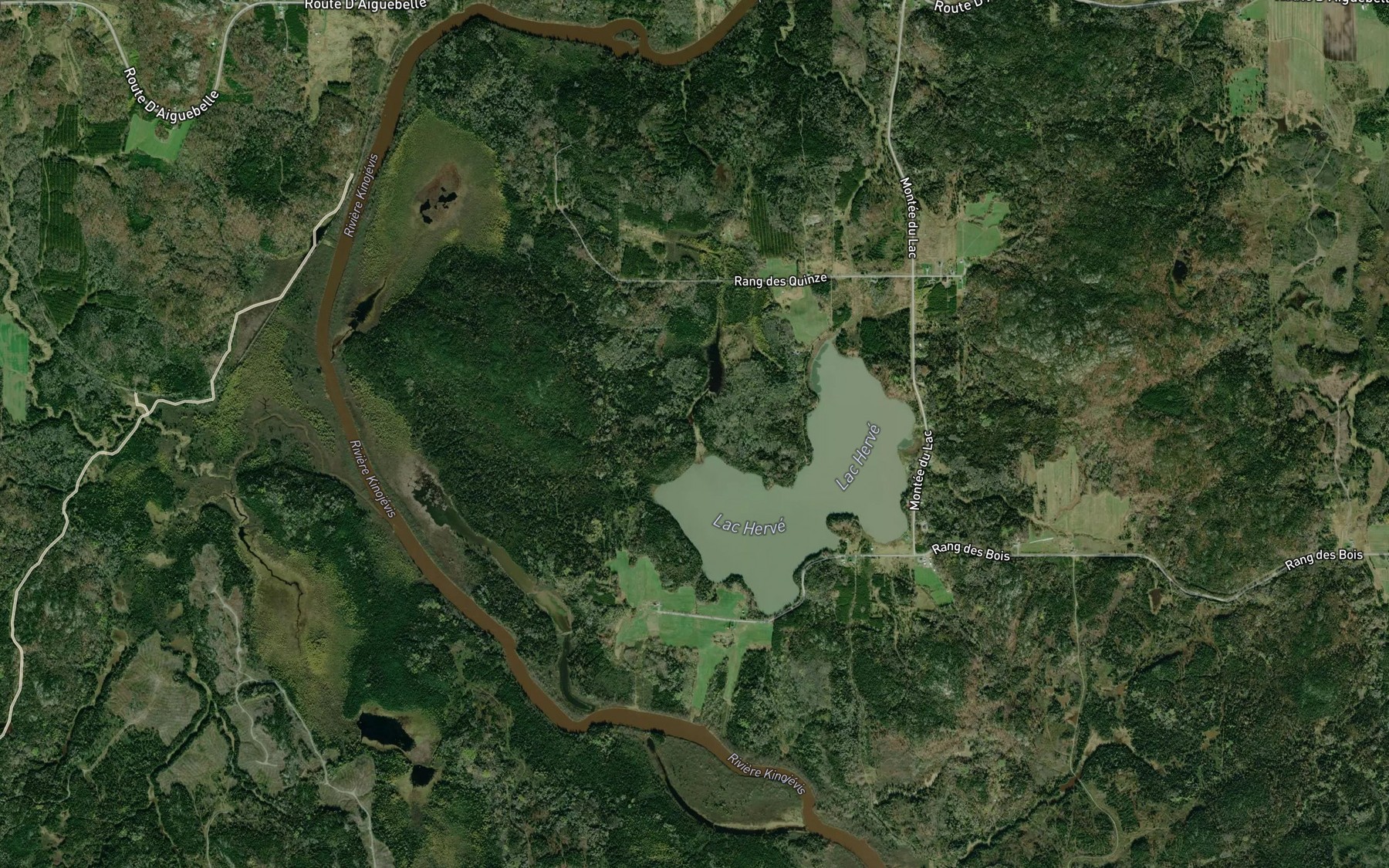 Satellite map of the Ruisseau Miljours