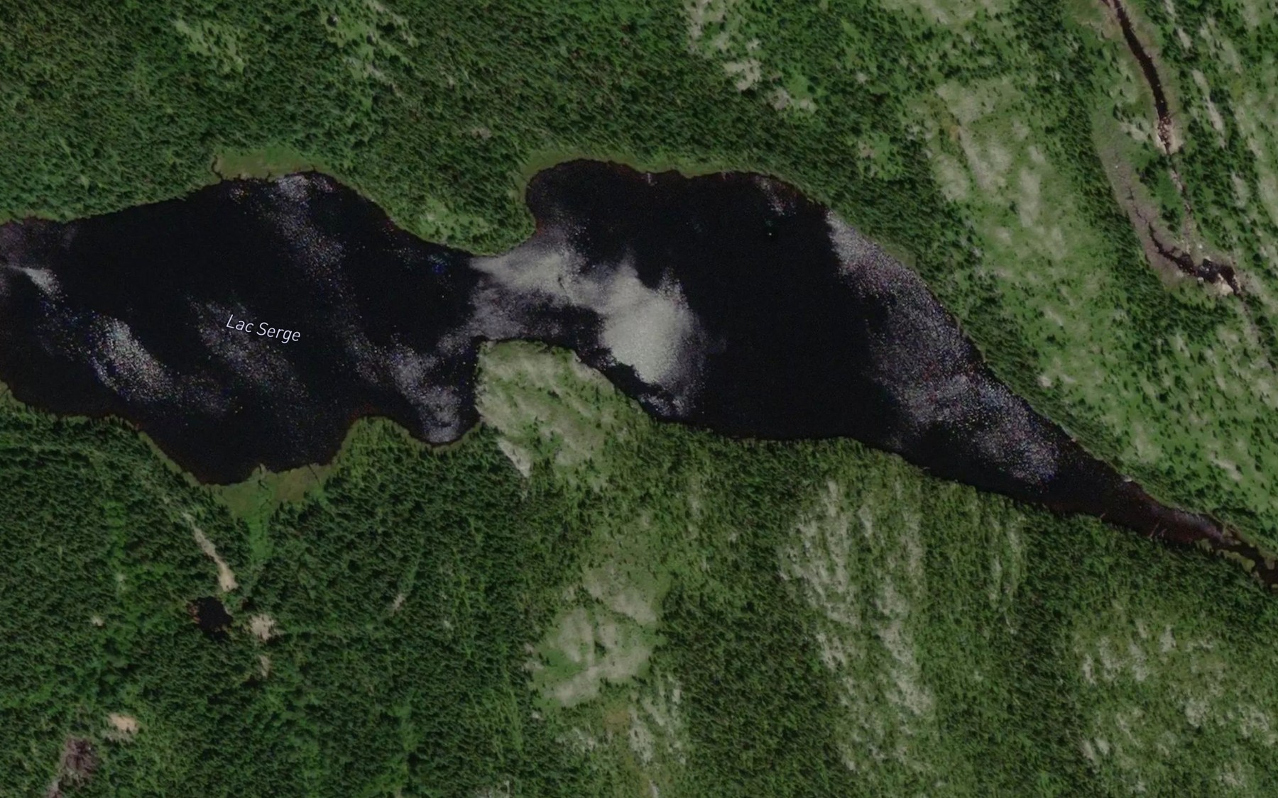 Satellite map of the Lac Serge