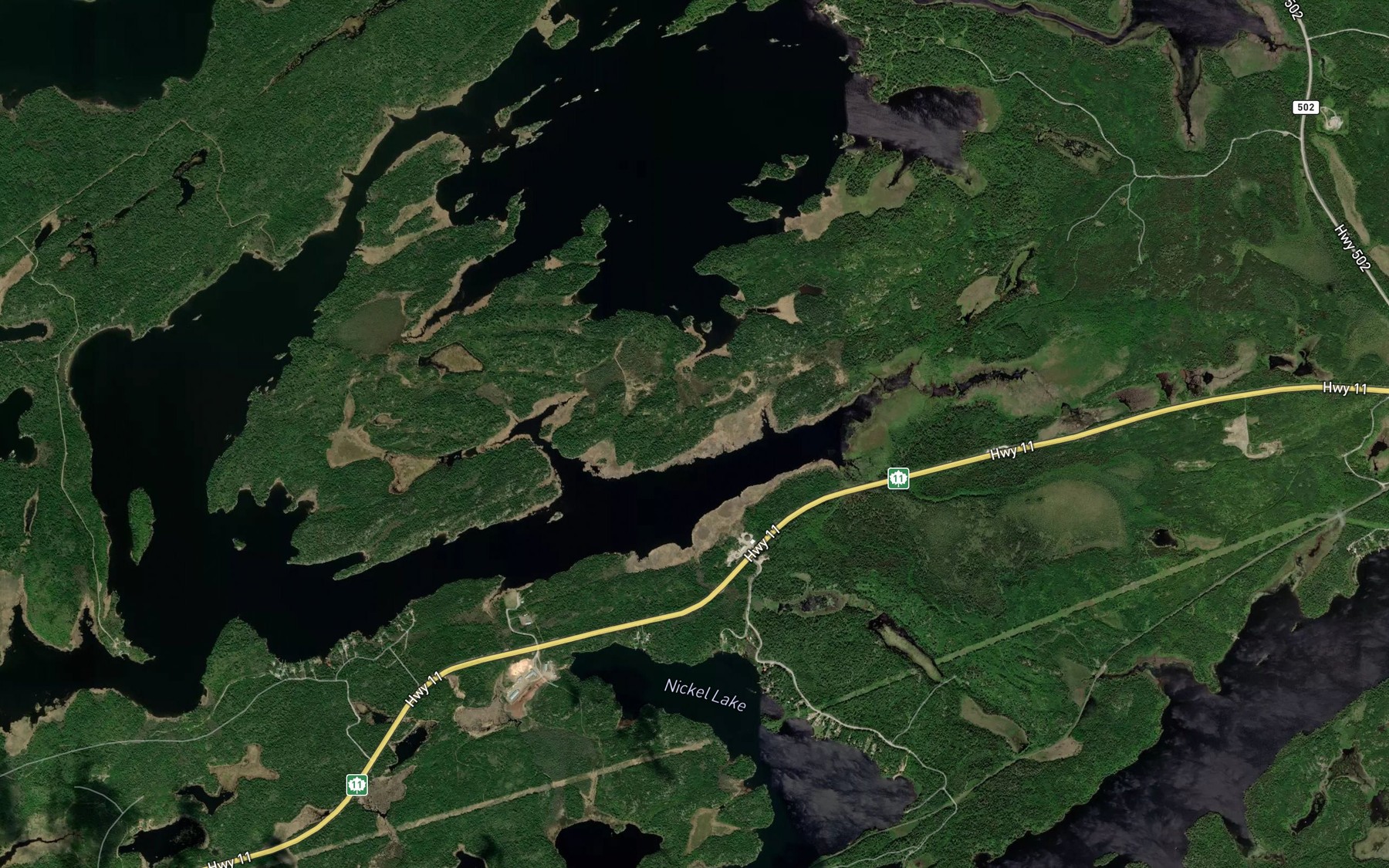 Satellite map of the Moran's Bay