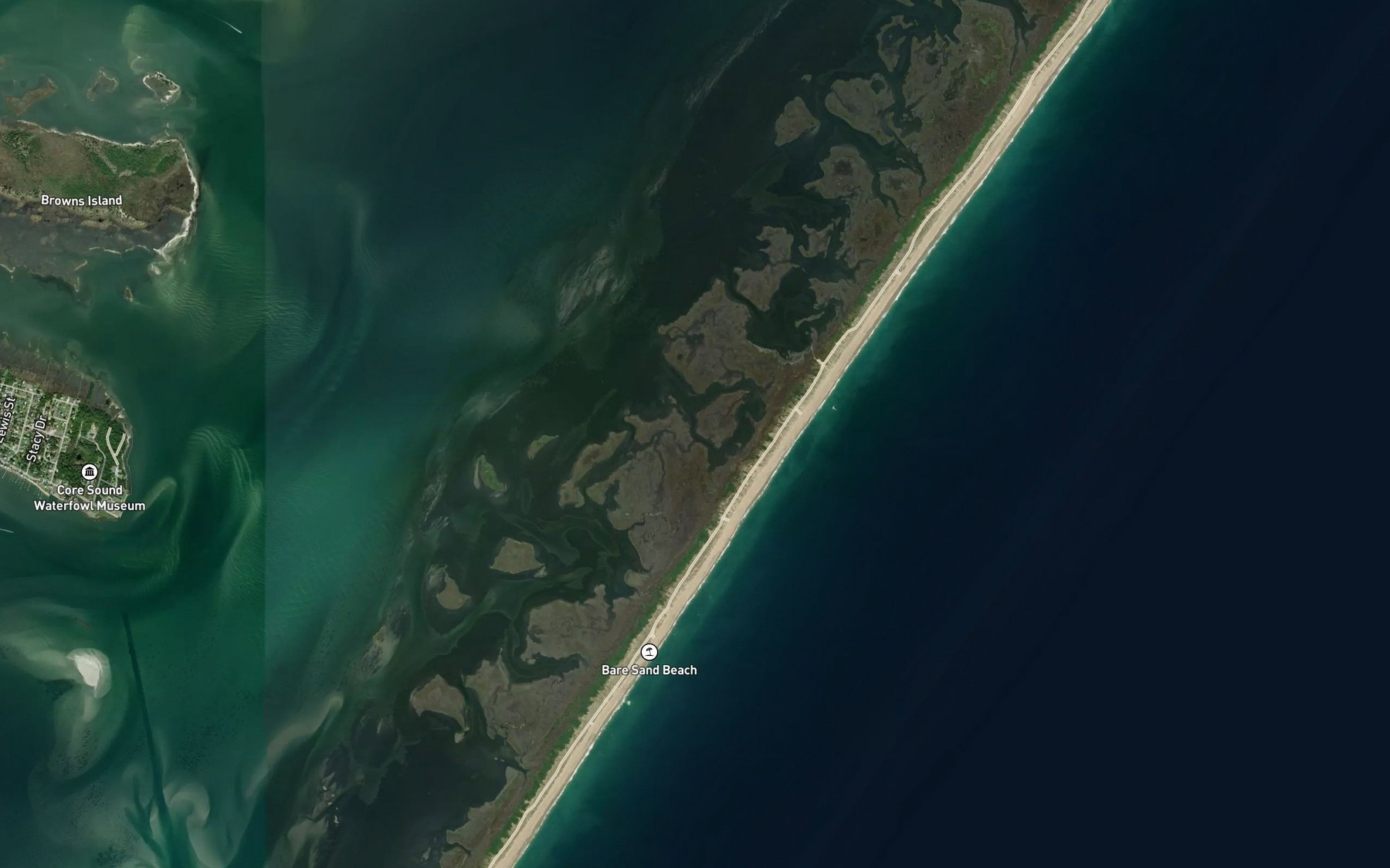Satellite map of the Try Yard Creek