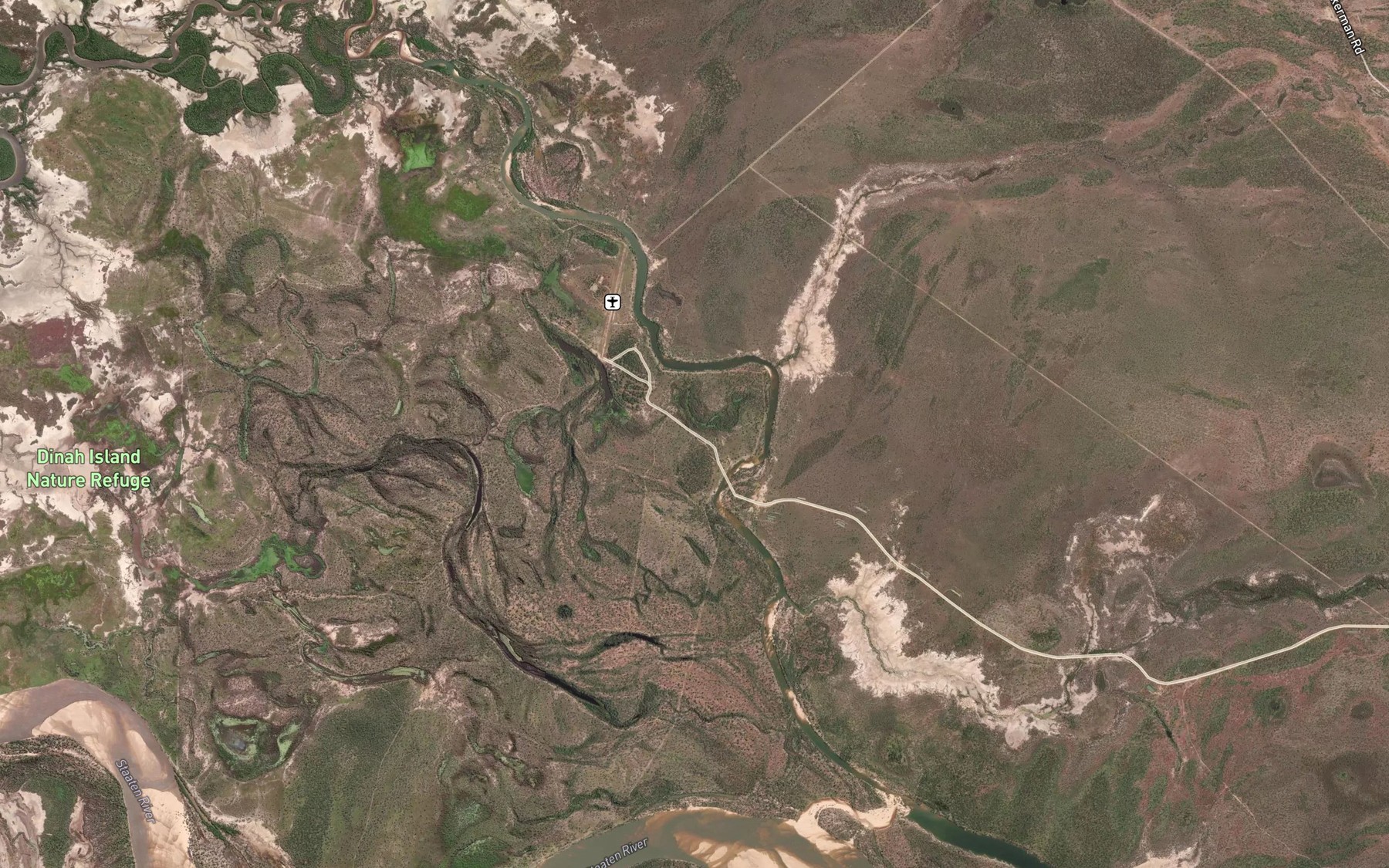 Satellite map of the Two Mile Creek