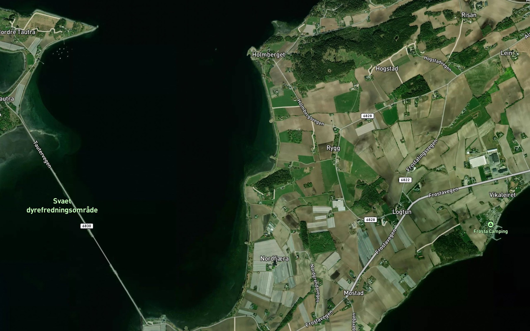 Satellite map of the Ryggavika