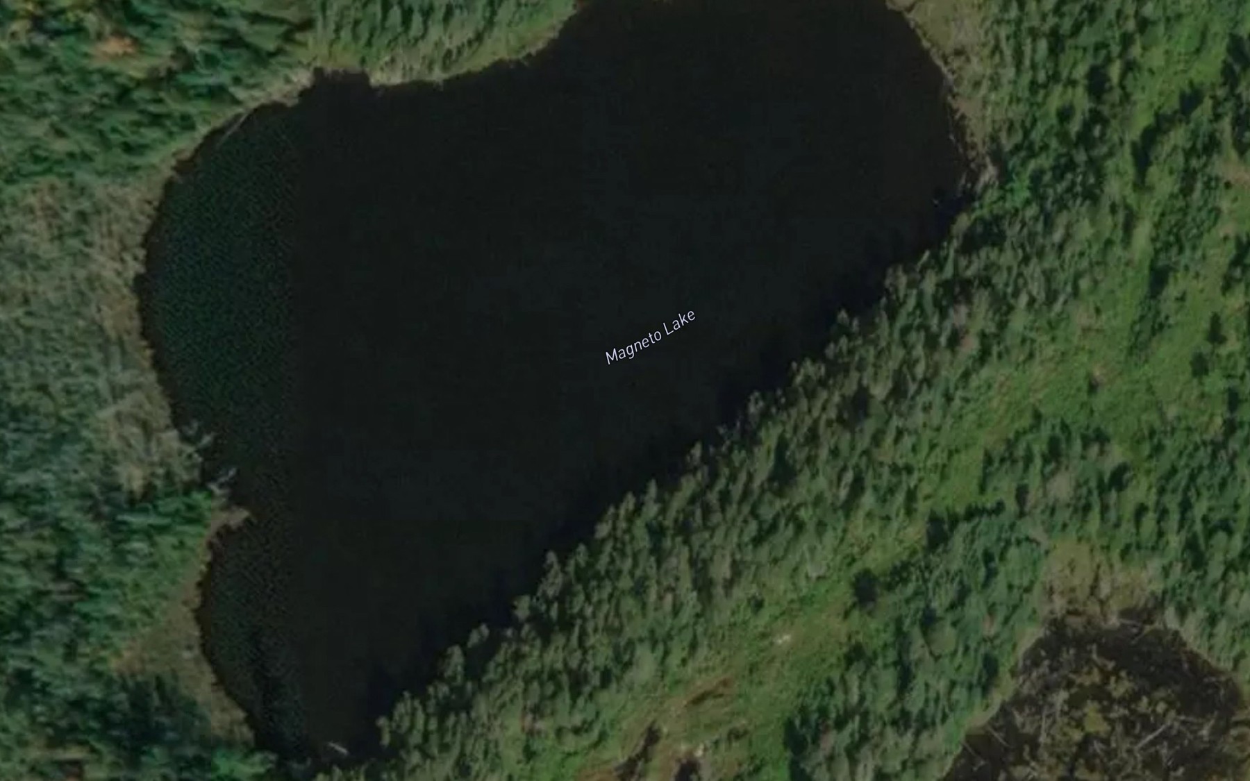 Satellite map of the Magneto Lake
