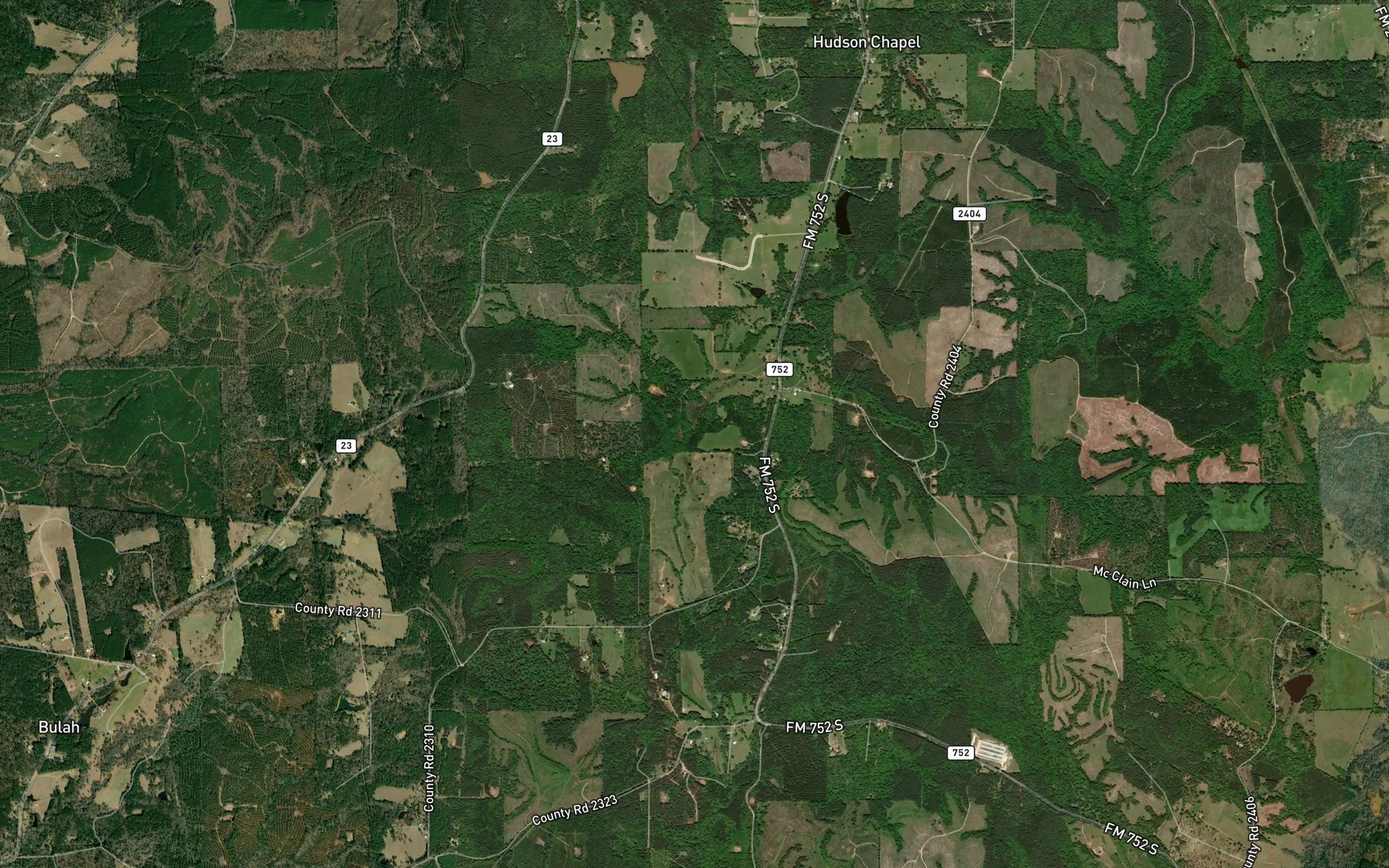 Satellite map of the Fain Branch