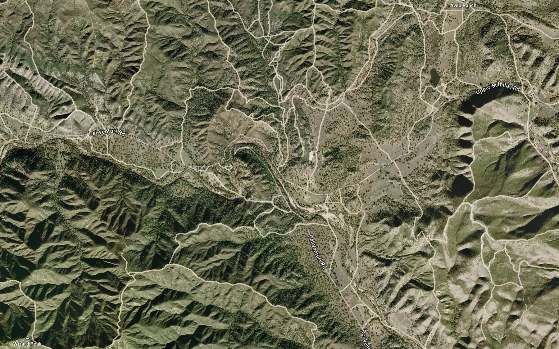 Satellite map of the Forest Creek