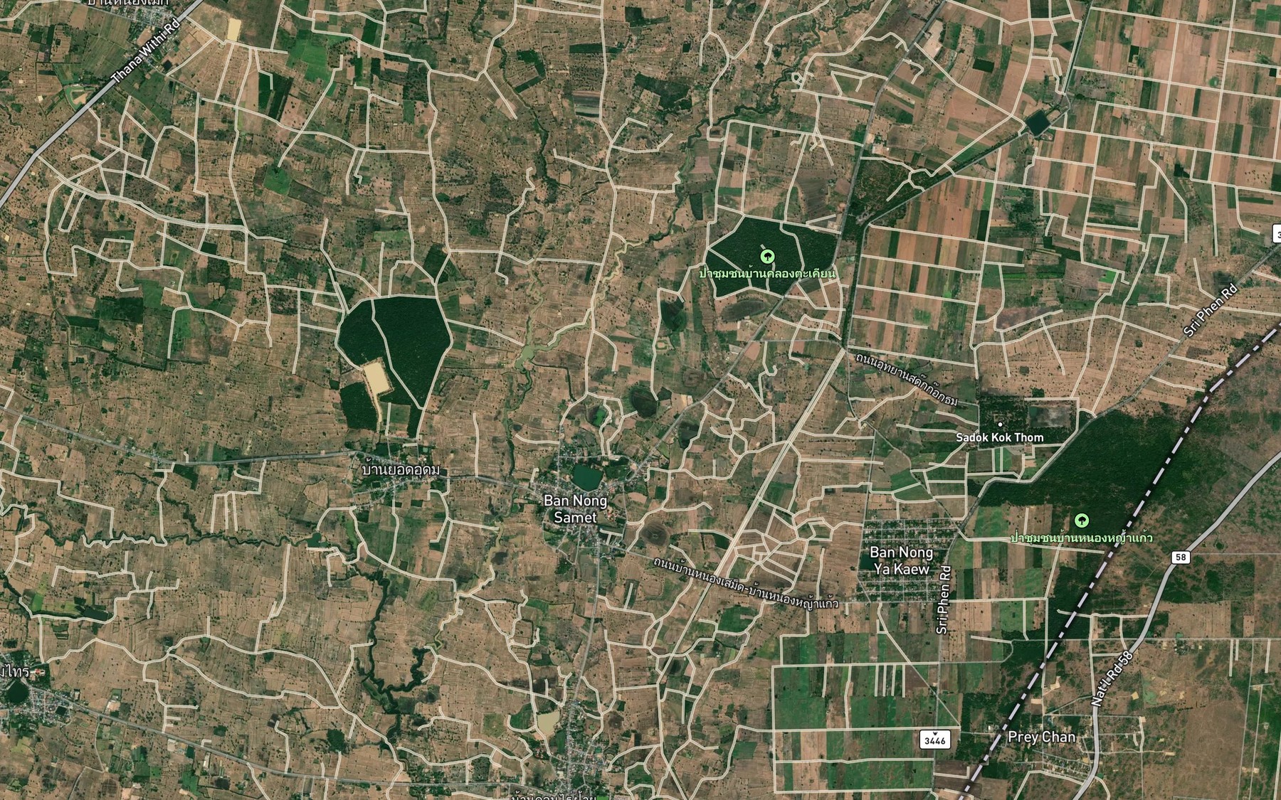 Satellite map of the Nong Ta La