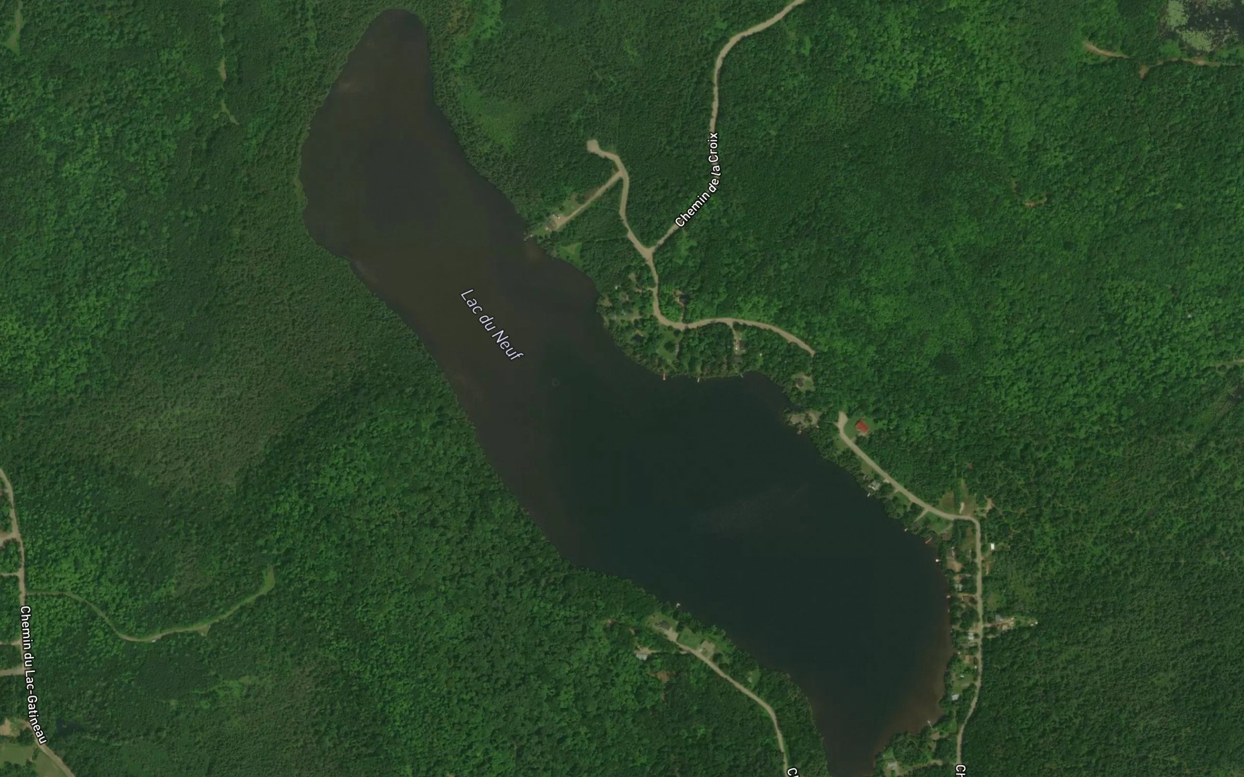 Satellite map of the Petit lac Gatineau