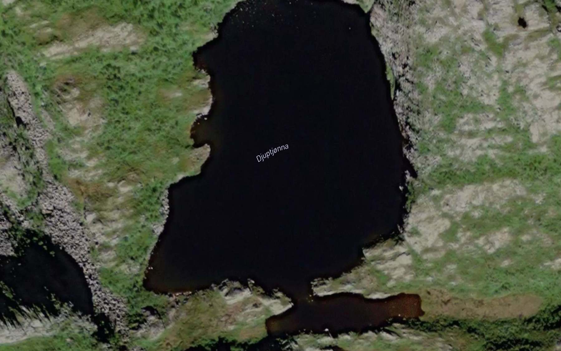 Satellite map of the Djuptjorna