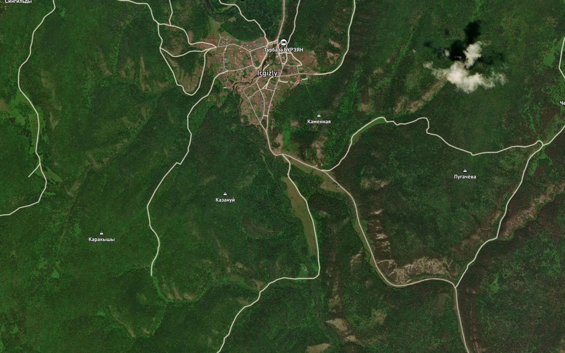 Satellite map of the Siyak