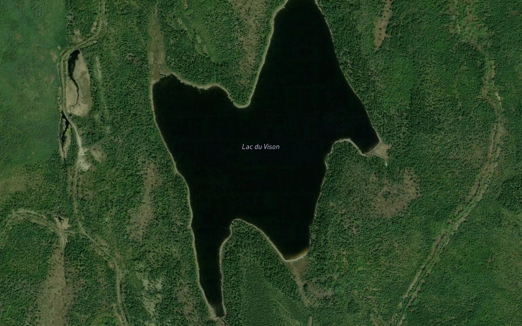 Satellite map of the Lac du Vison