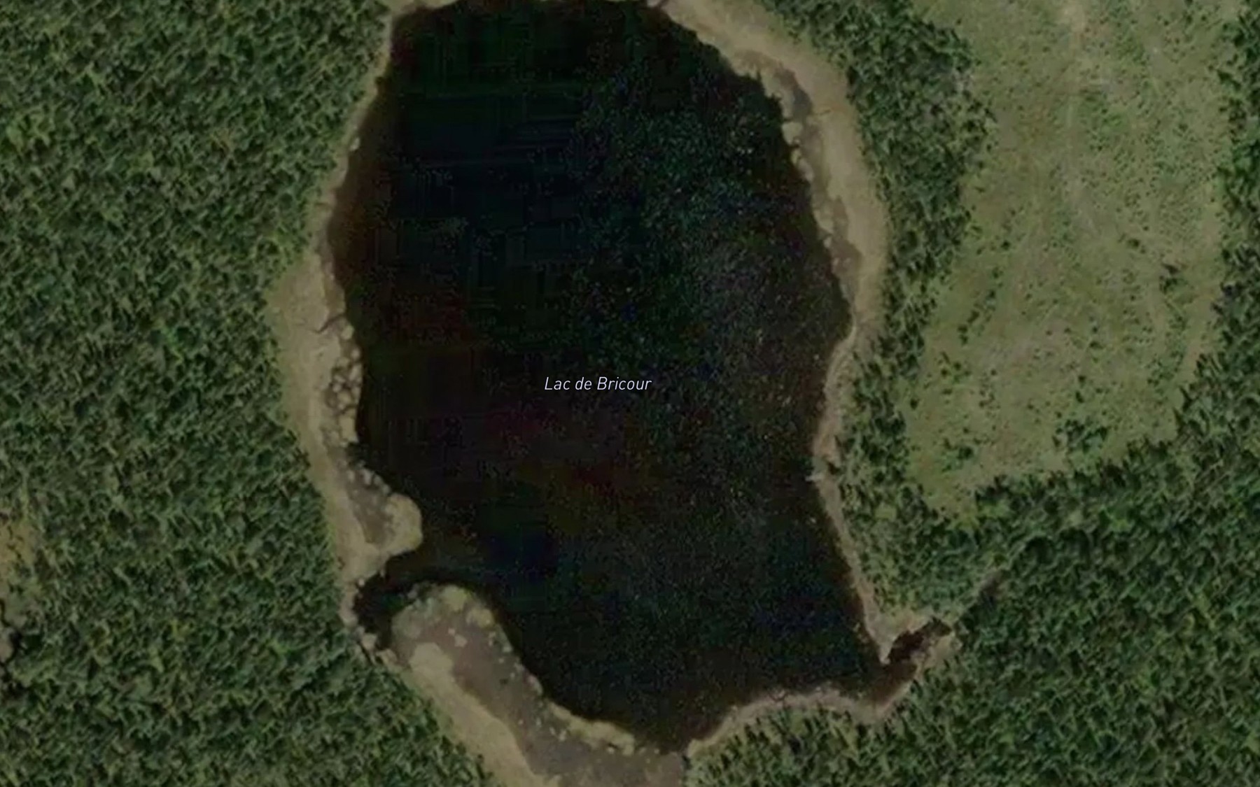 Satellite map of the Lac de Bricour