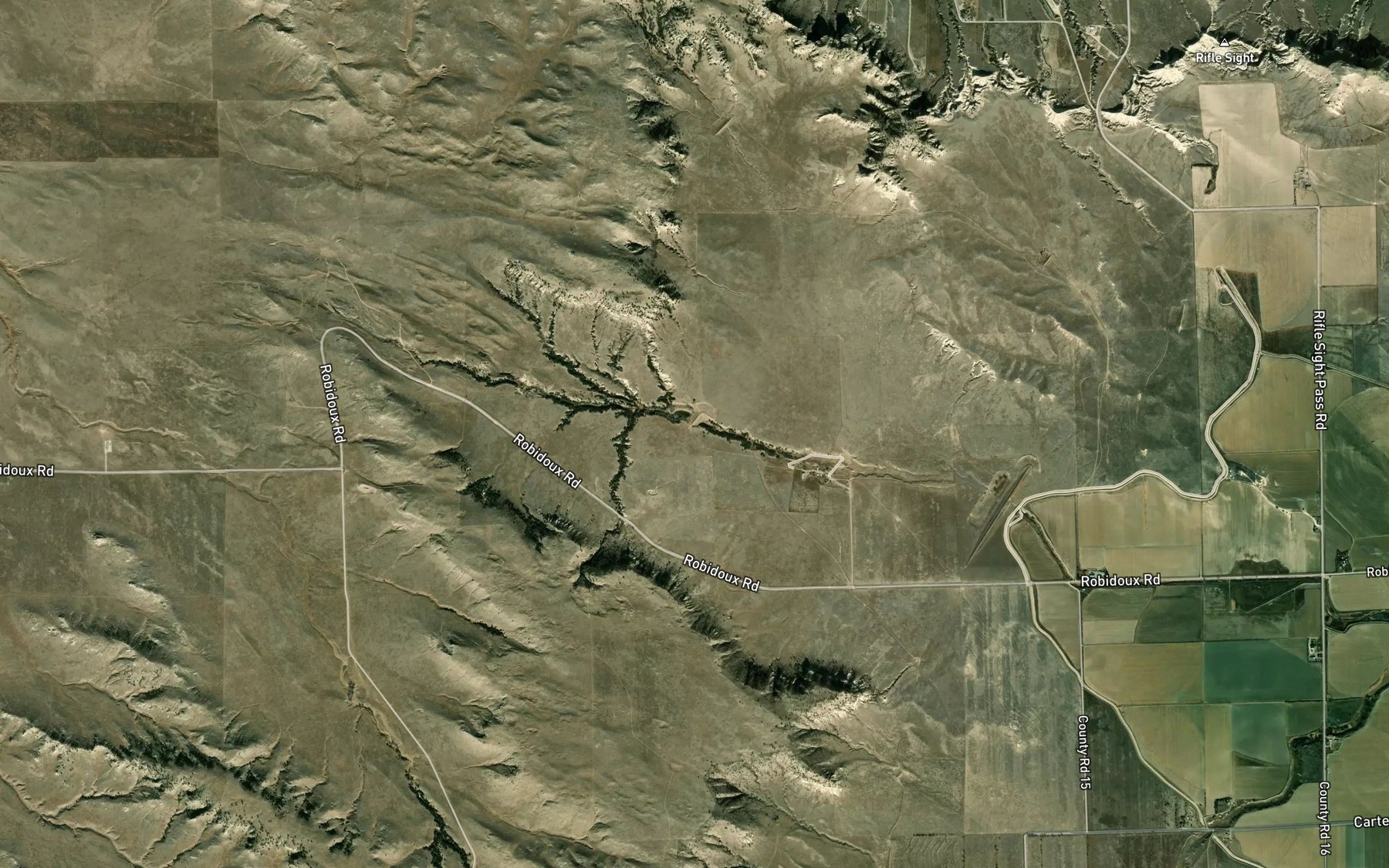 Satellite map of the Gering Valley G Upper Reservoir