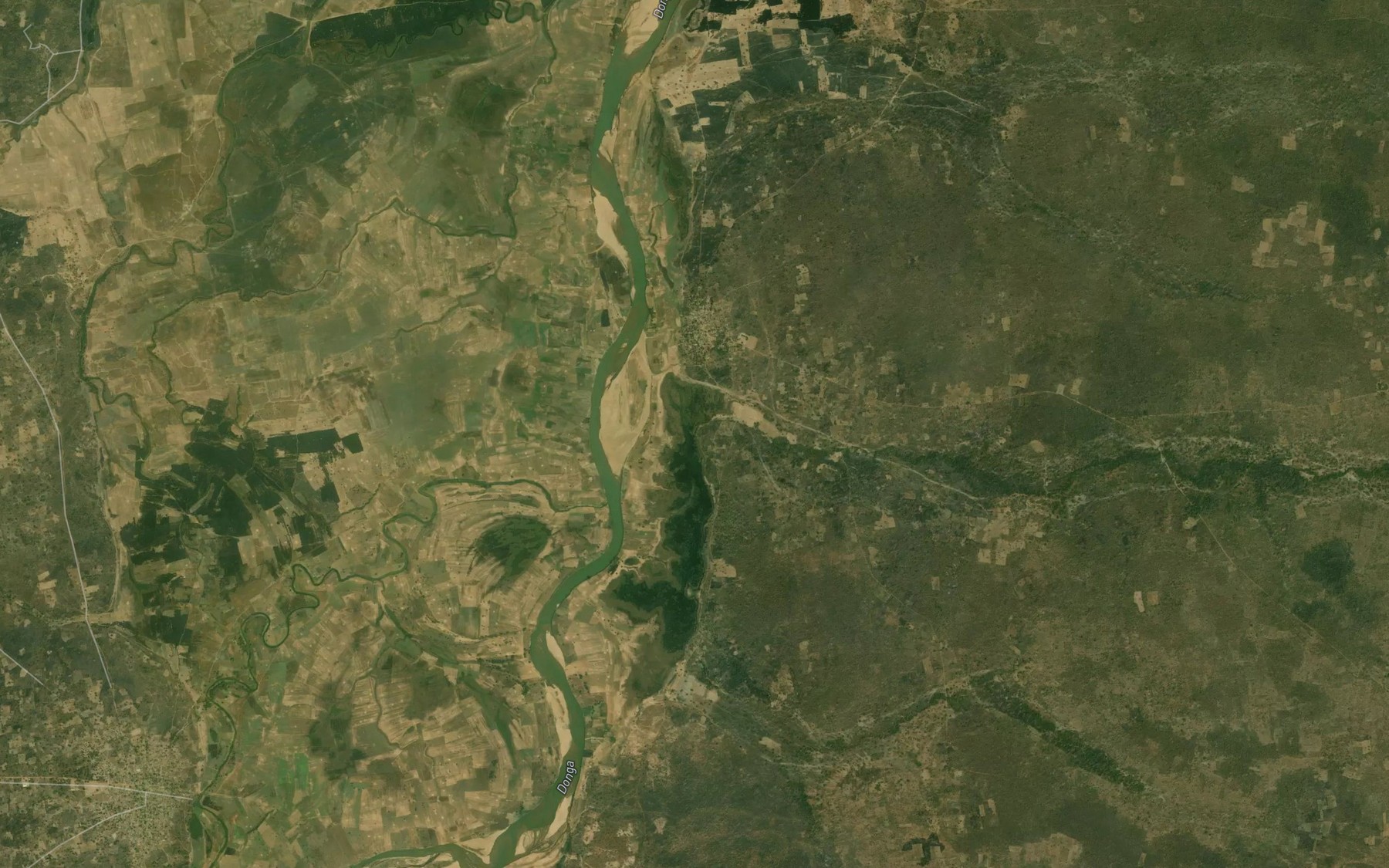 Satellite map of the River Aju Goge