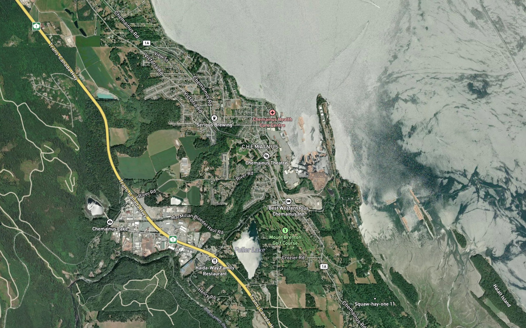 Satellite map of the Mill Creek