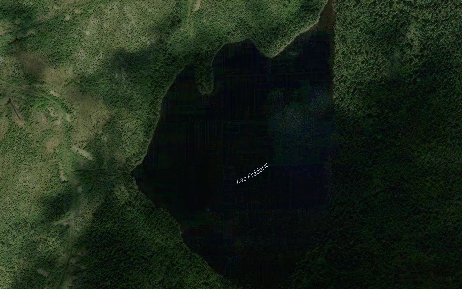 Satellite map of the Lac Frederic