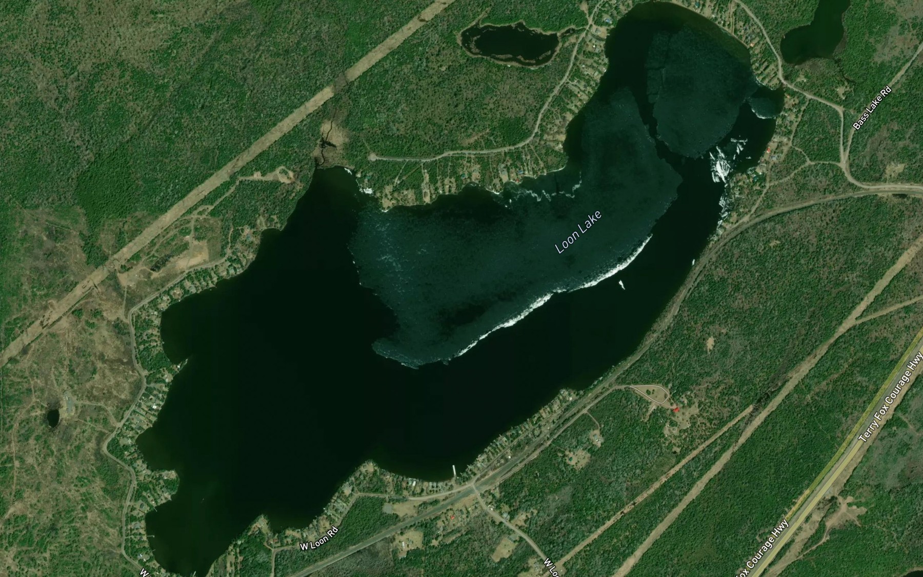 Satellite map of the Loon Lake