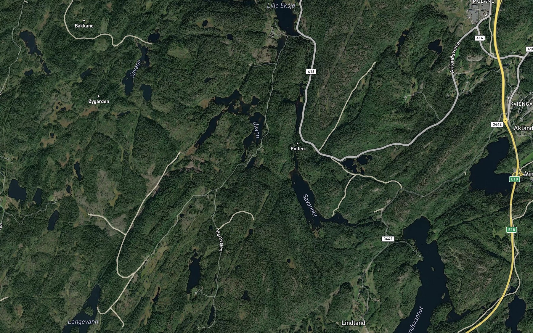 Satellite map of the Knutebekken