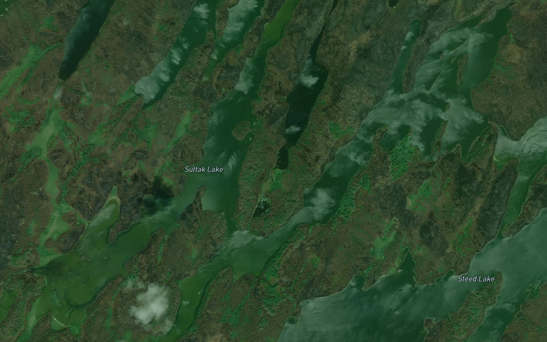 Satellite map of the Suttak Lake