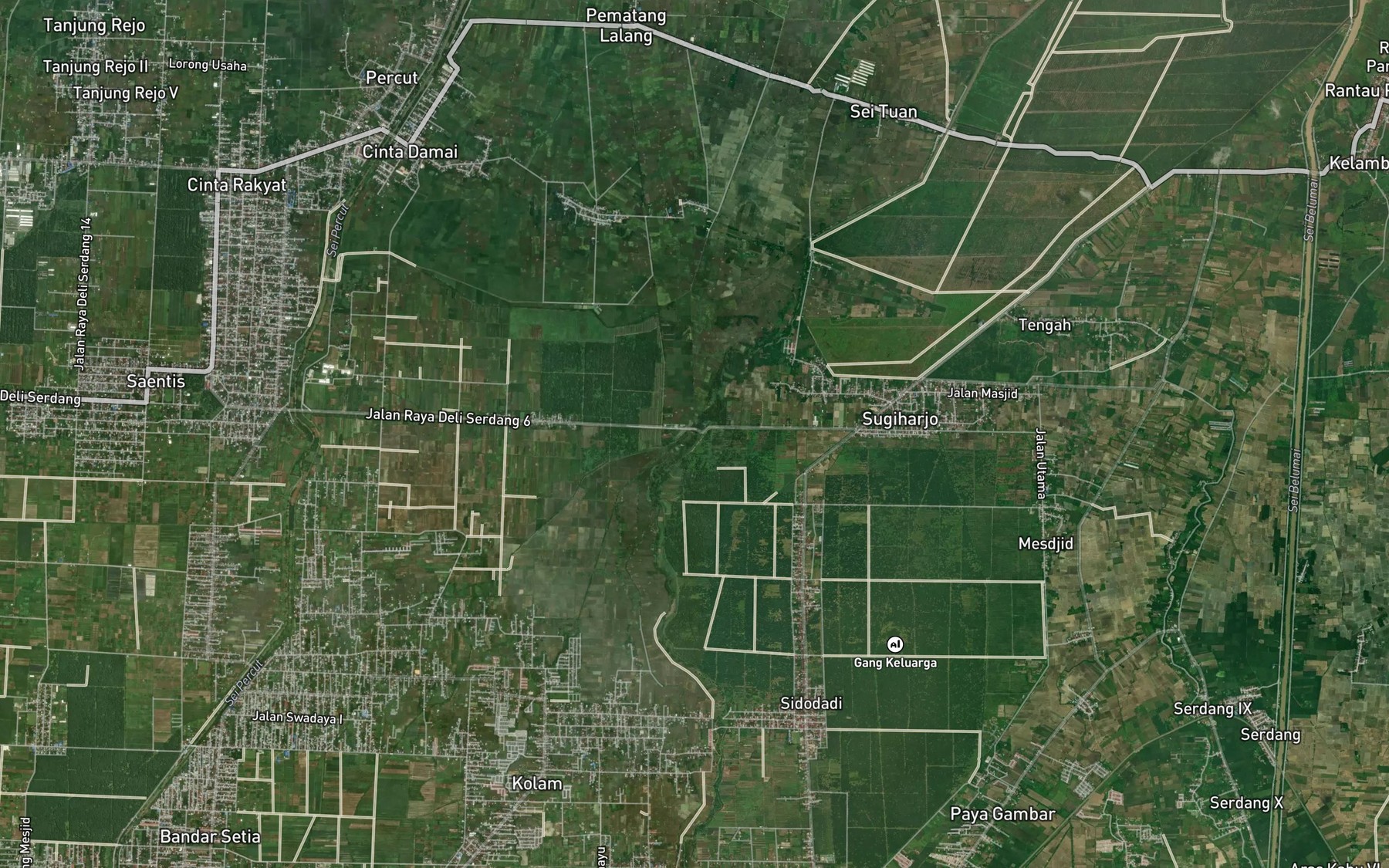 Satellite map of the Sungai Batang Kuwis