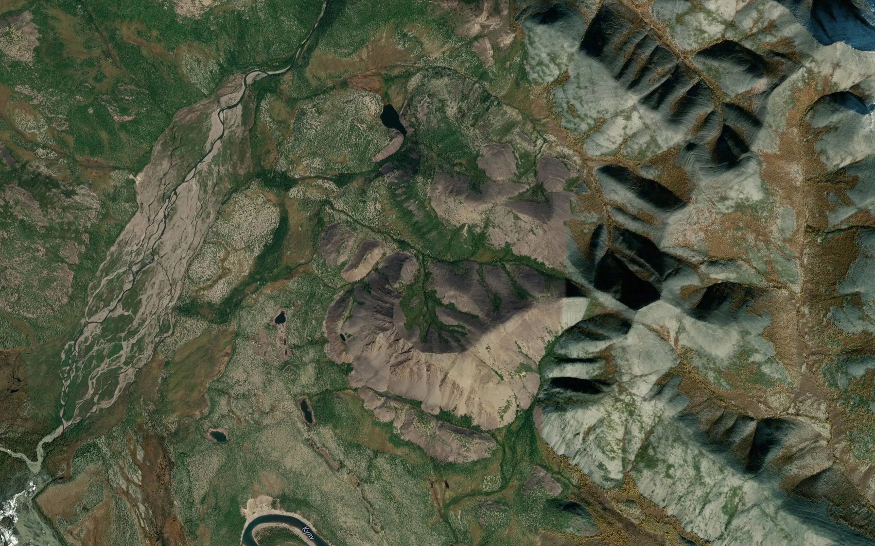 Satellite map of the Enta