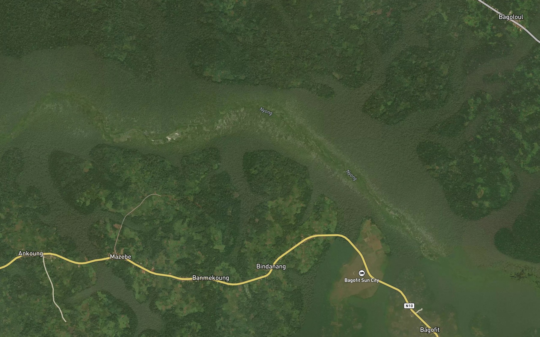 Satellite map of the Kande