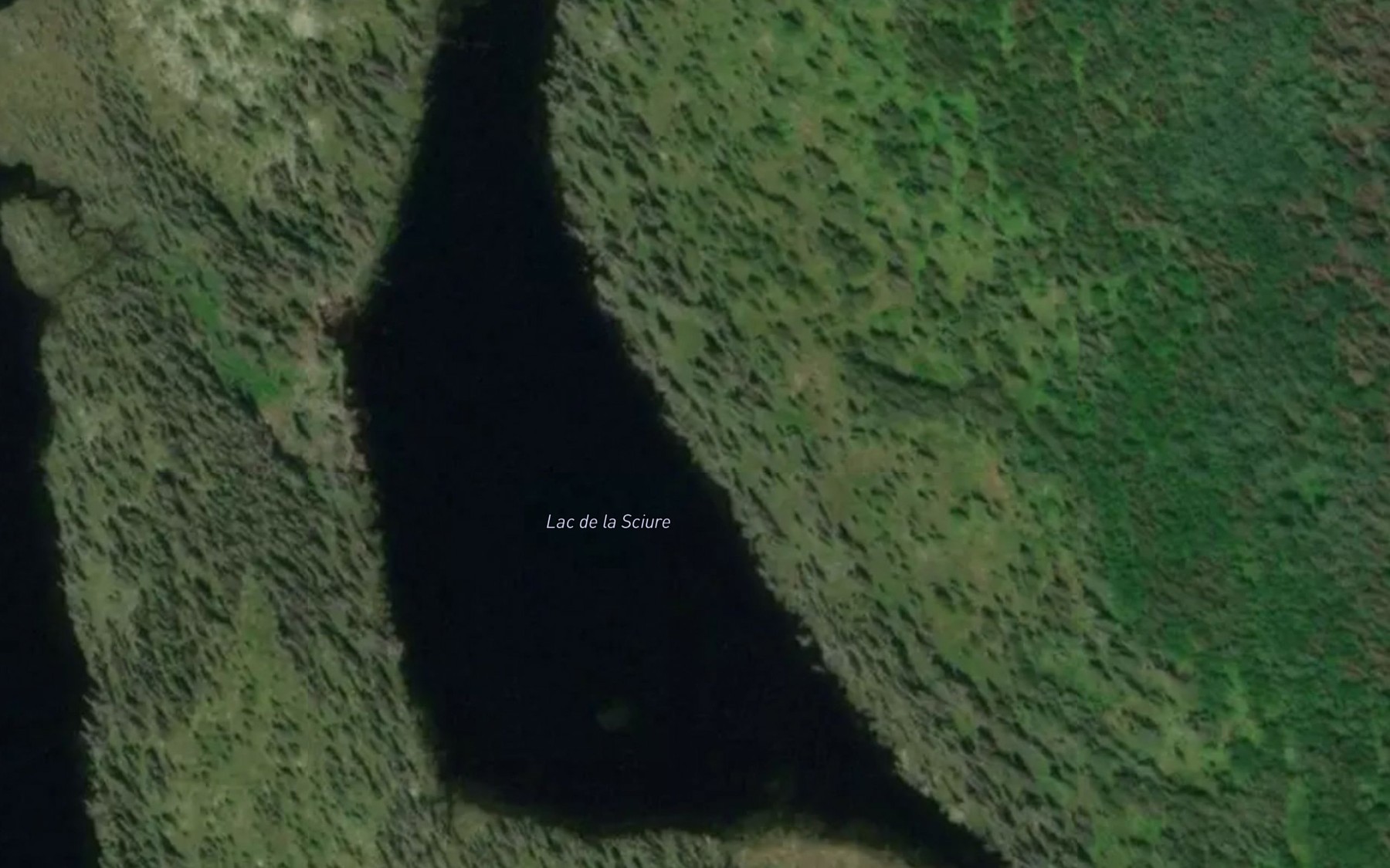 Satellite map of the Lac de la Sciure