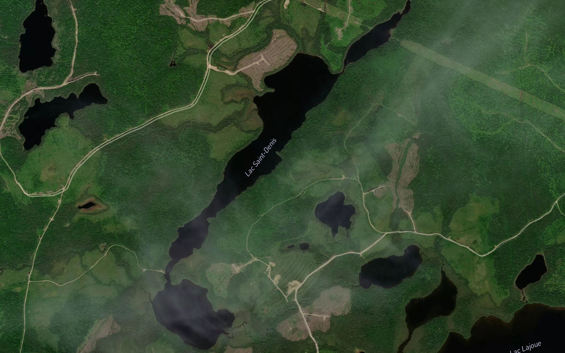 Satellite map of the Lac Saint-Denis