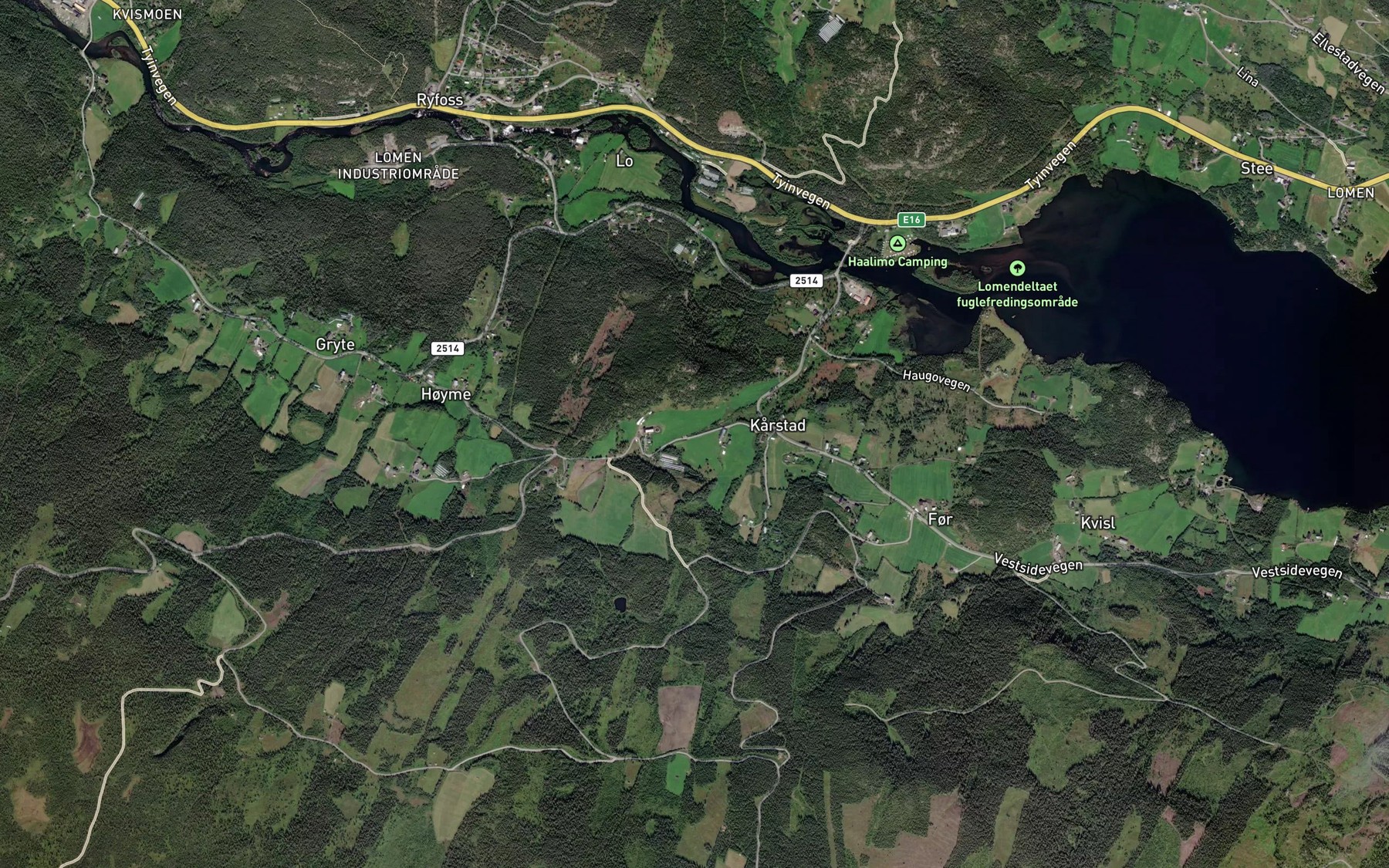 Satellite map of the Ristebekken