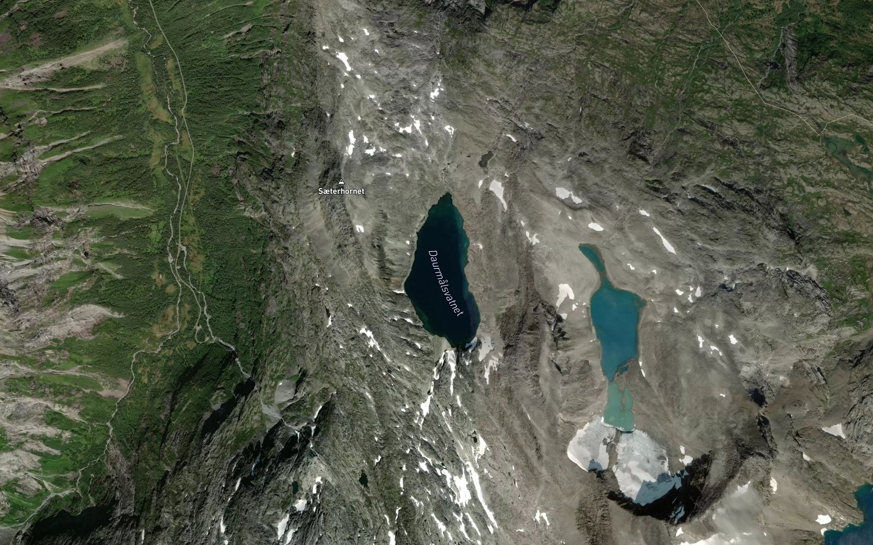 Satellite map of the Daurmalsvatnet