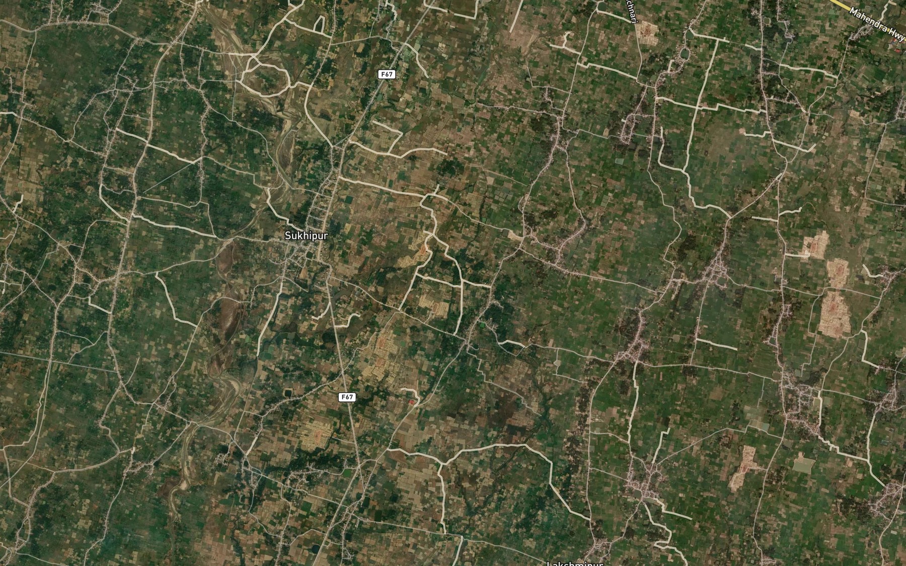 Satellite map of the Baburam Khola