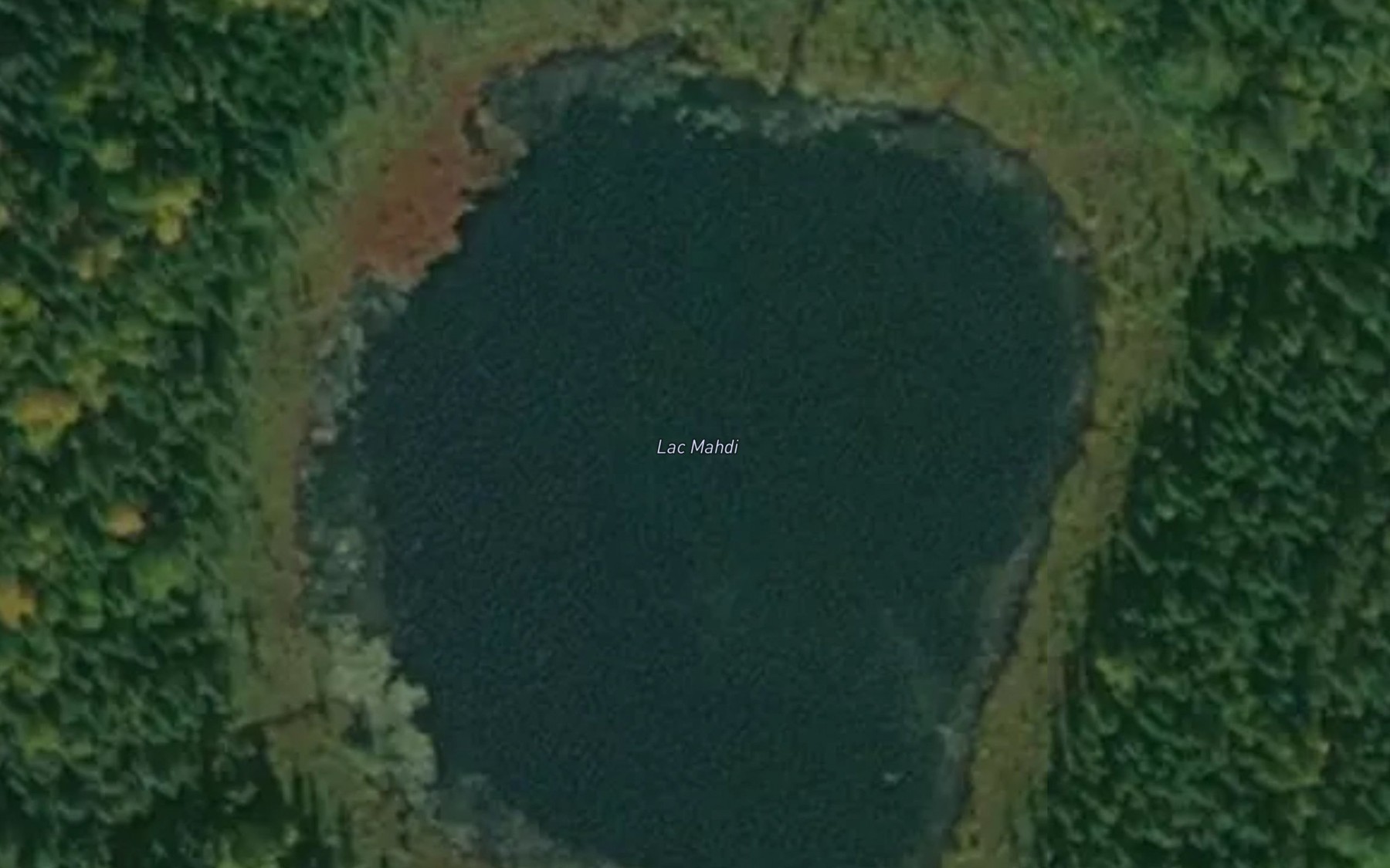 Satellite map of the Lac Mahdi