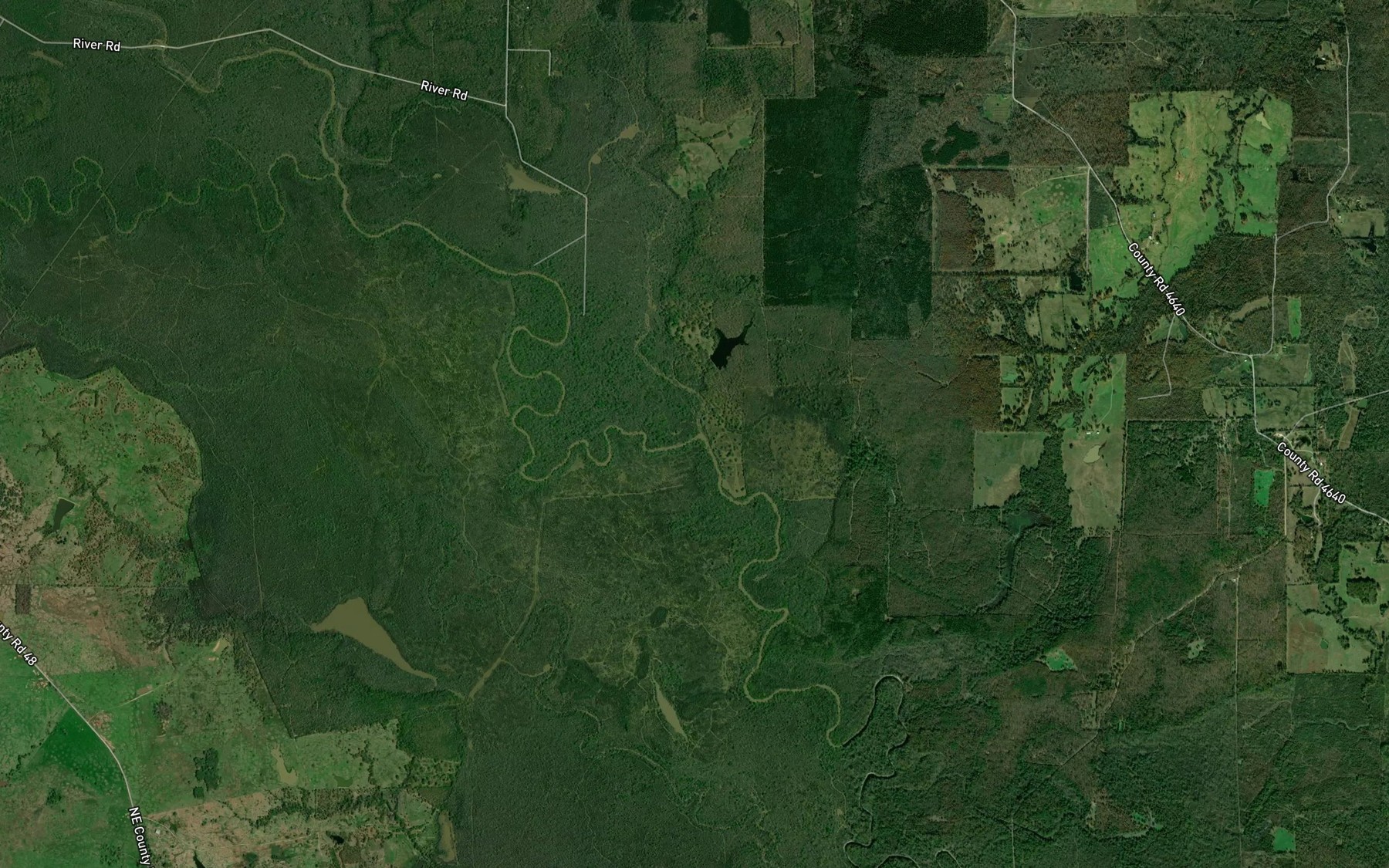 Satellite map of the Roden Creek