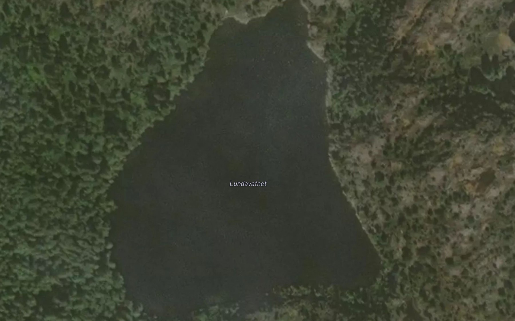Satellite map of the Lundavatnet