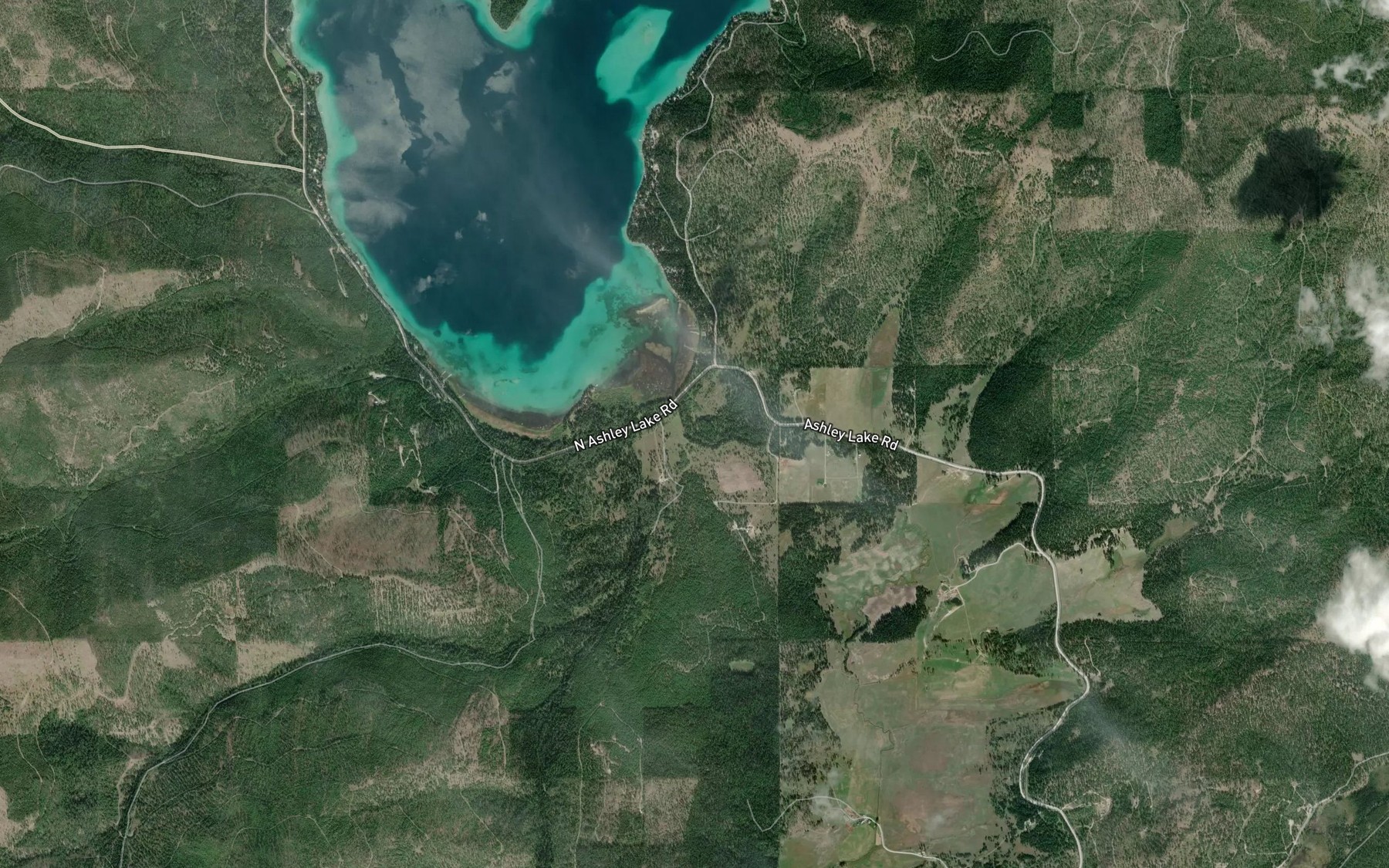 Satellite map of the Bernard Creek