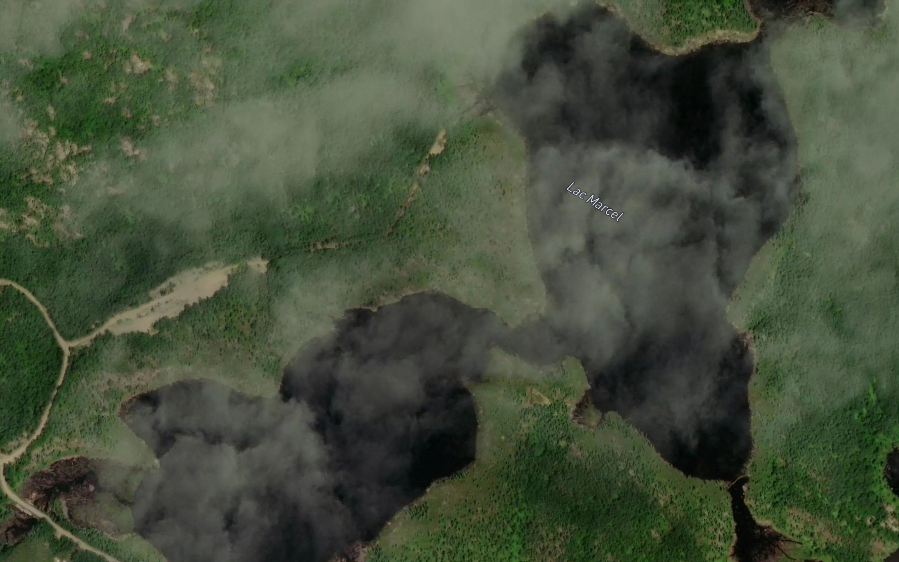 Satellite map of the Lac Marcel