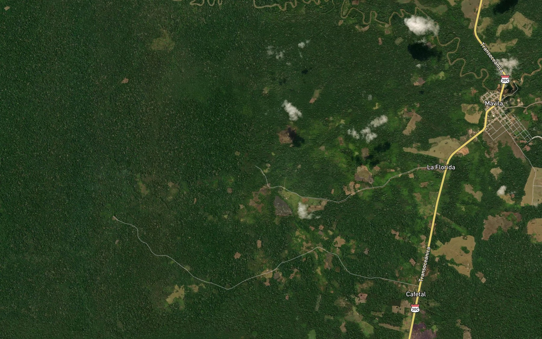 Satellite map of the Quebrada Santa Rosa