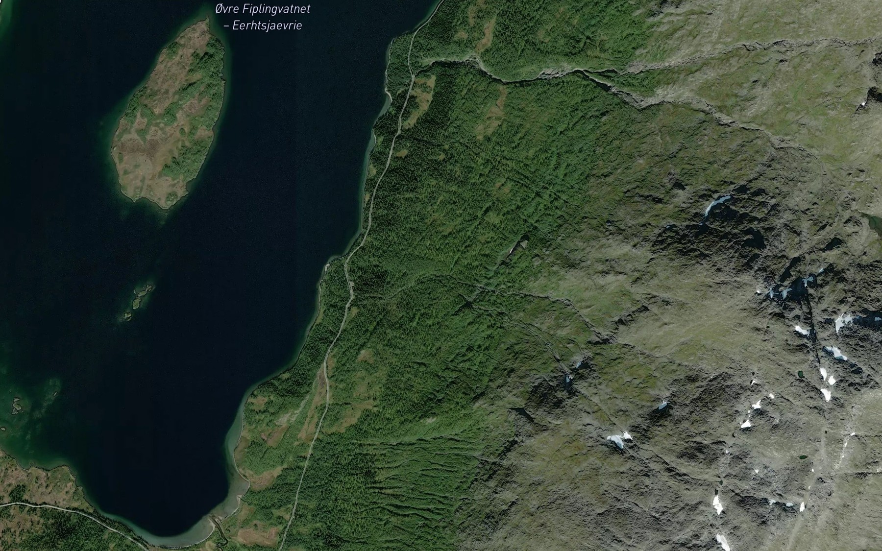 Satellite map of the Skatnesbekken