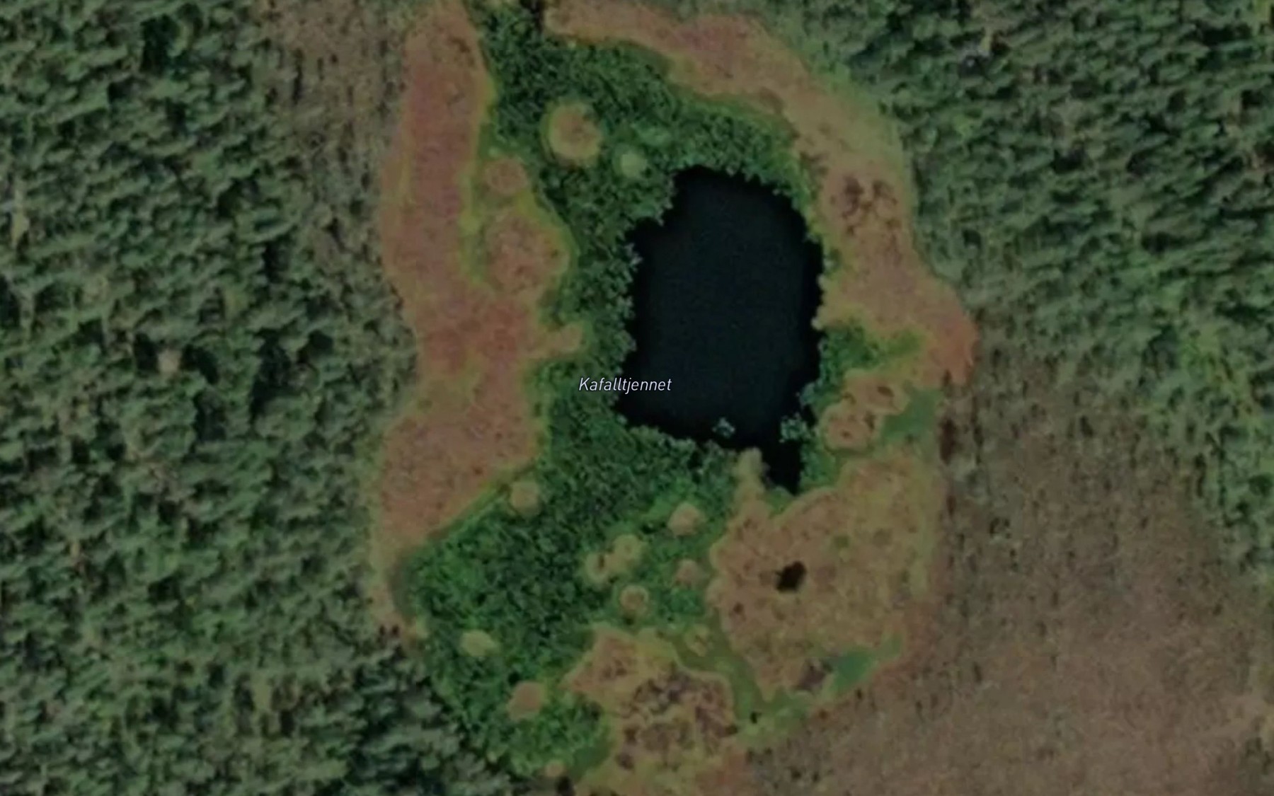 Satellite map of the Kafalltjernet