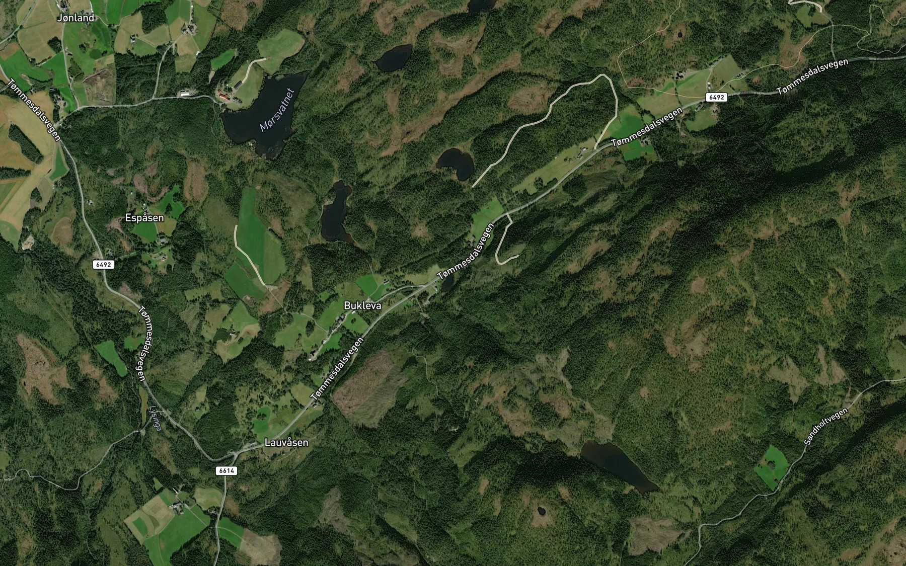 Satellite map of the Hallgututjorna