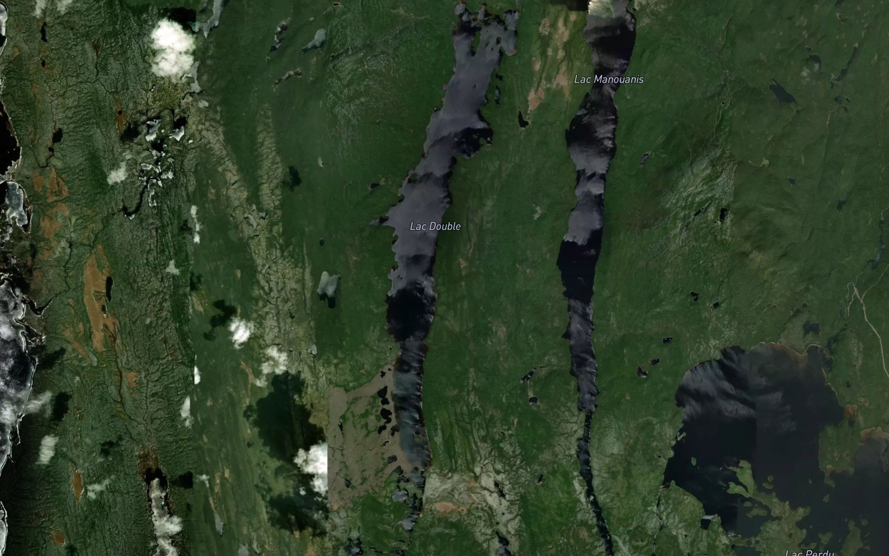 Satellite map of the Lac Double