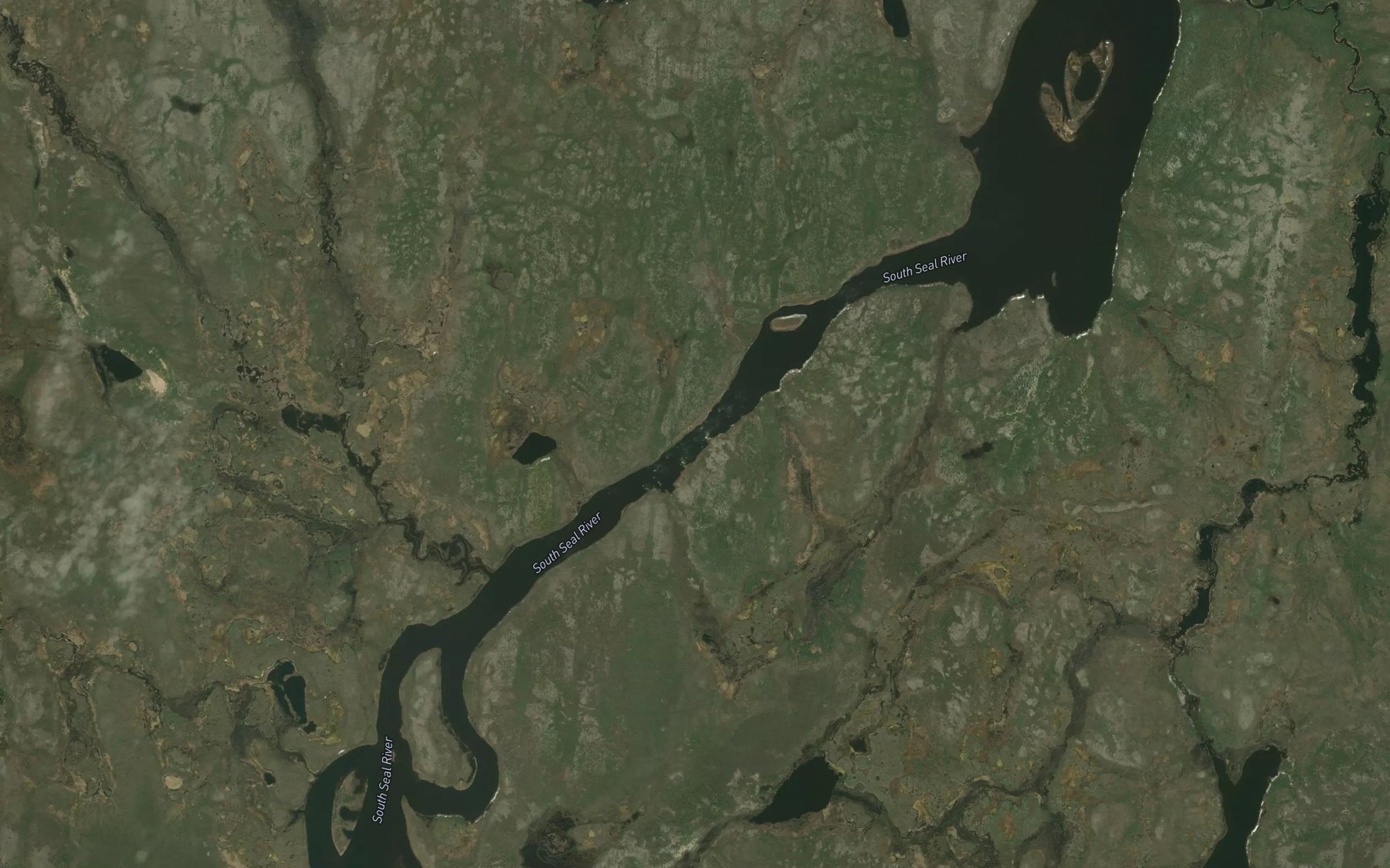 Satellite map of the Porcupine Rapids