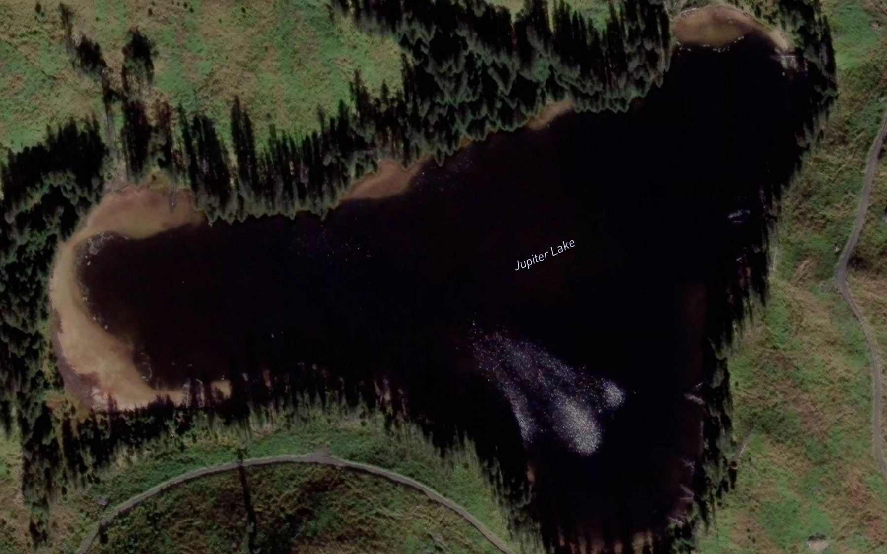 Satellite map of the Jupiter Lake