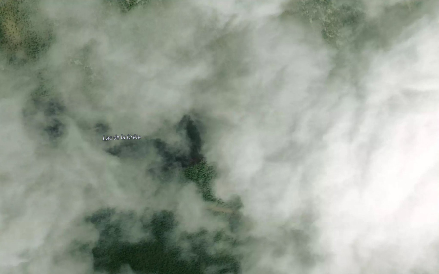 Satellite map of the Lac de la Crete