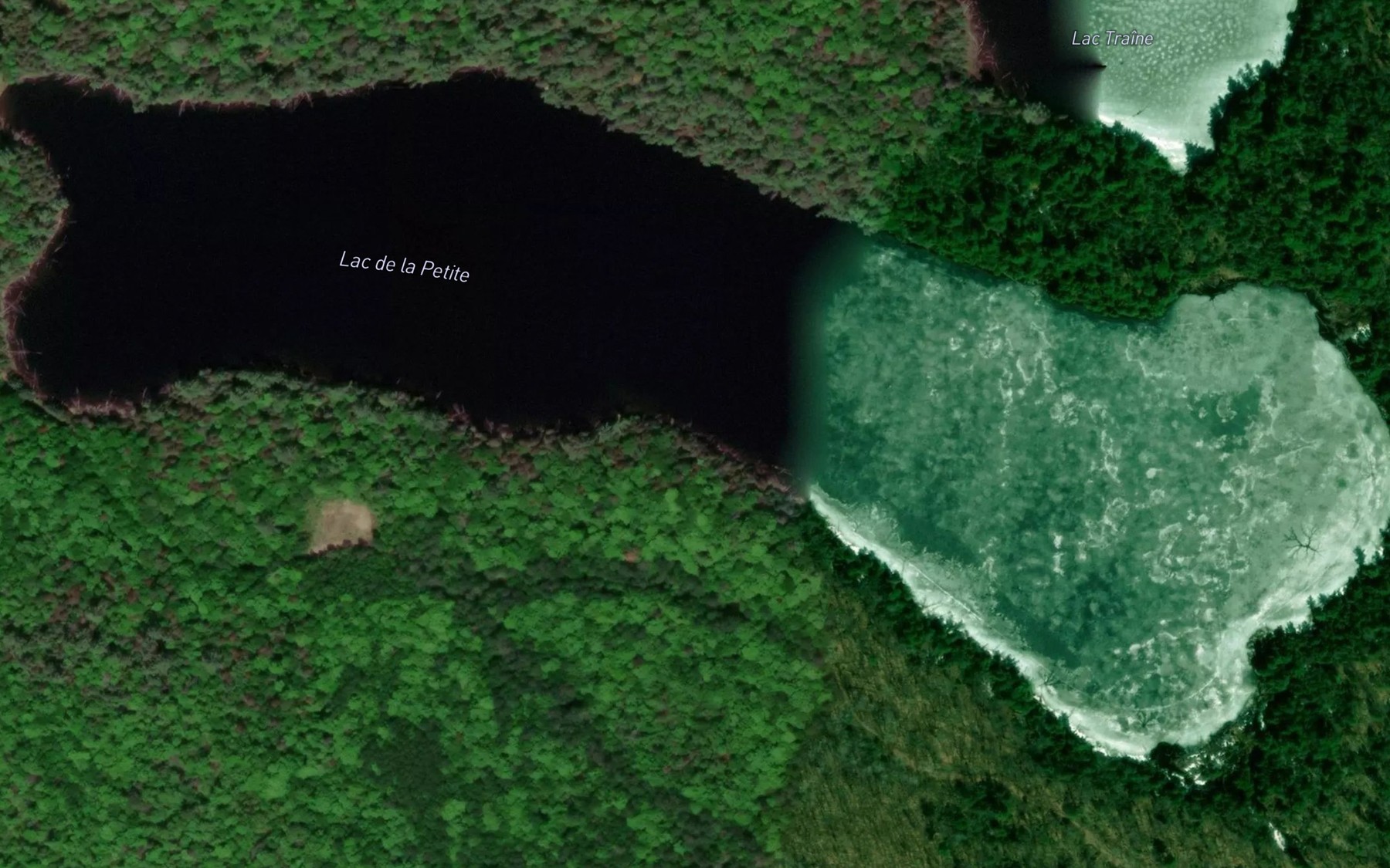 Satellite map of the Lac de la Petite