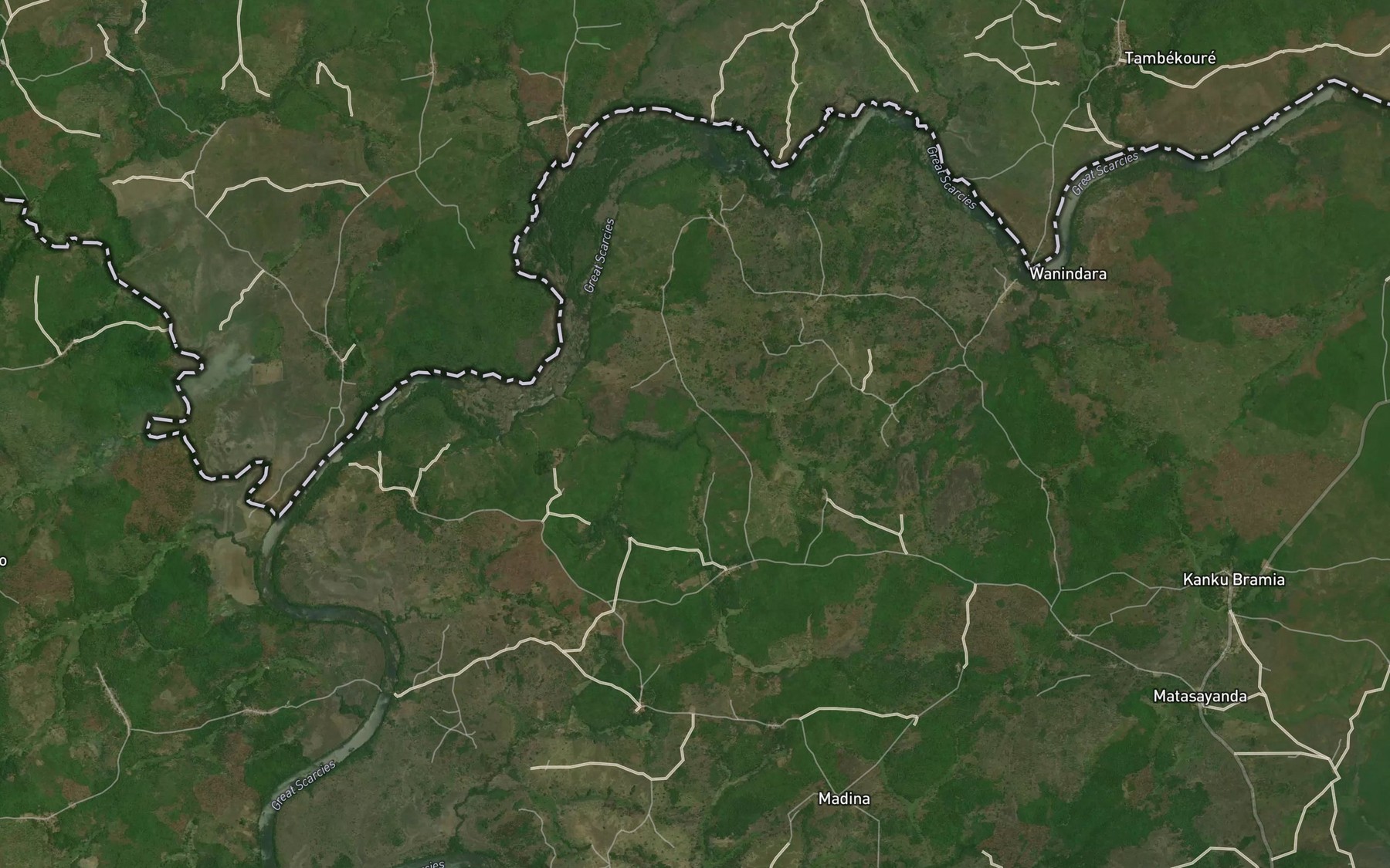 Satellite map of the Yanaraka