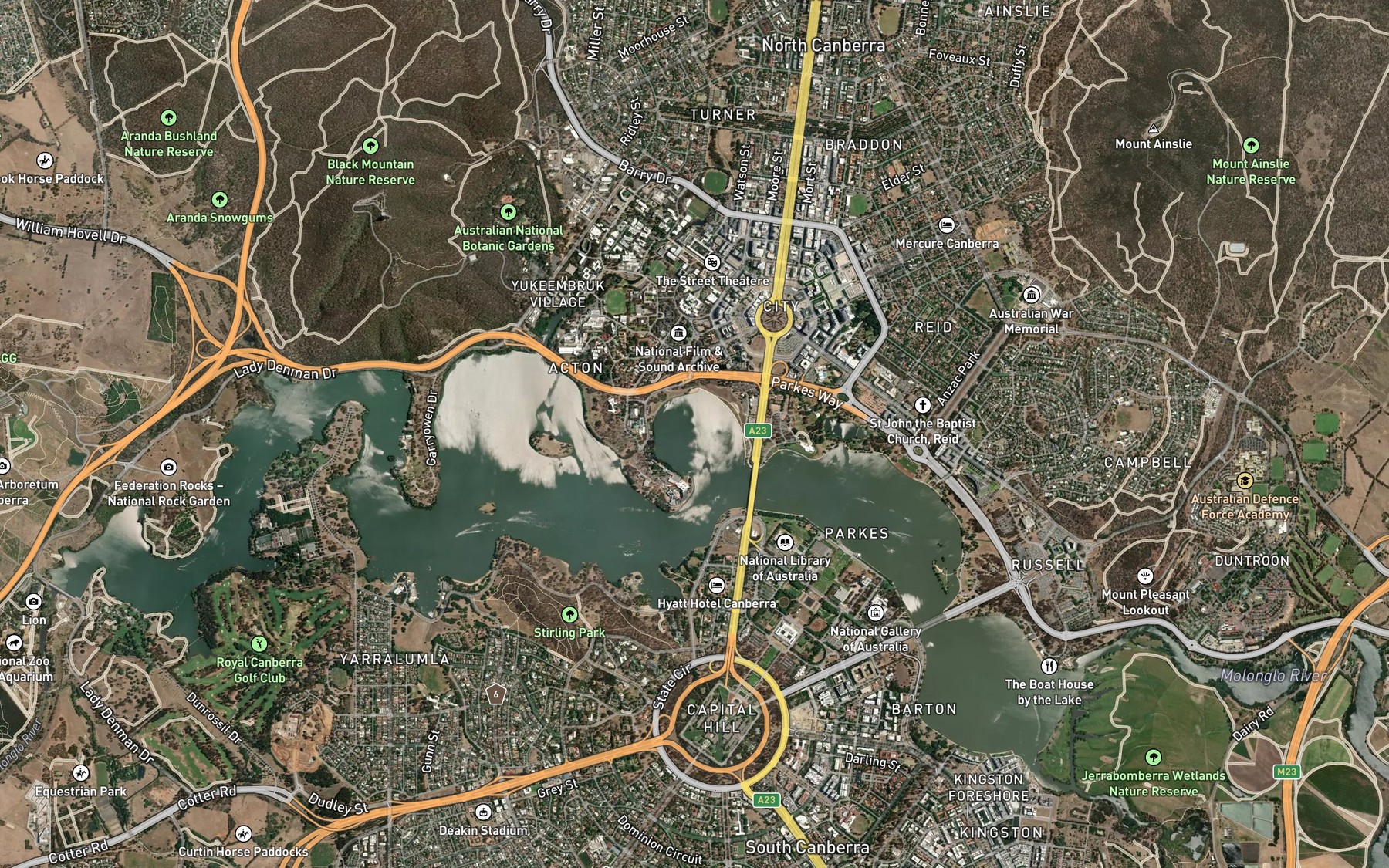 Satellite map of the West Basin